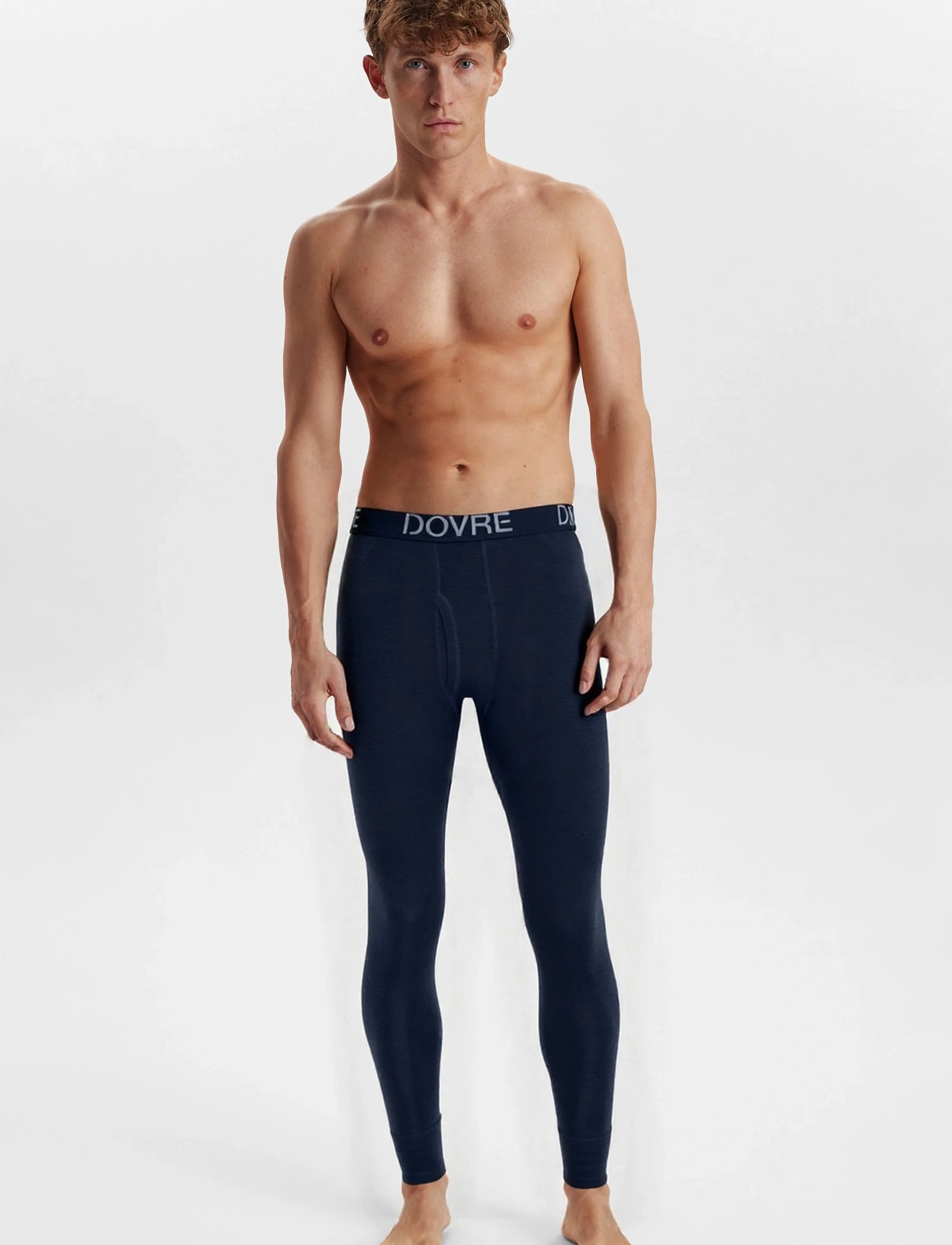 Dovre Wool Long Johns, M, Night & Loungewear, Blau - Lounge Pants, Männerswear