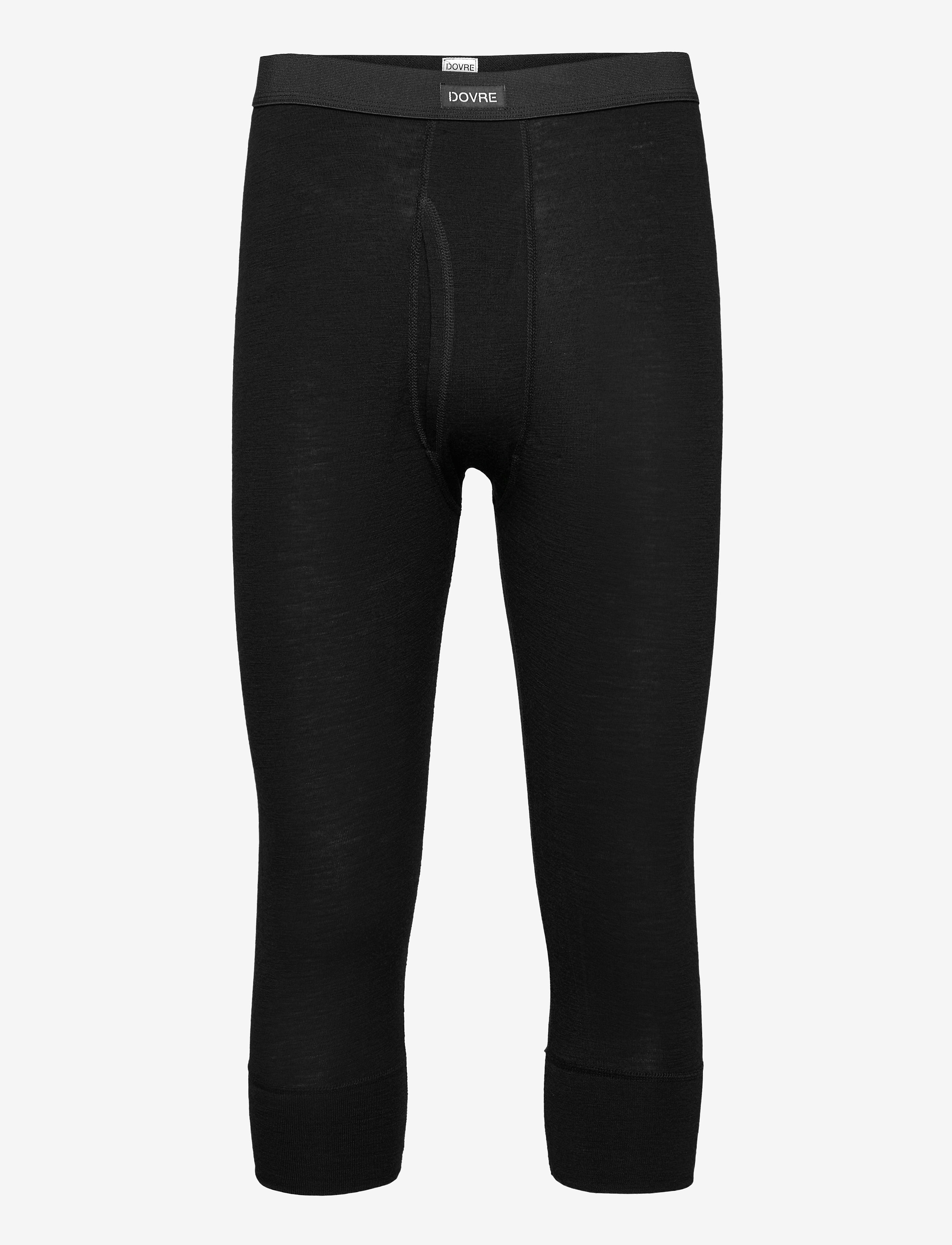 Dovre Benklæde M/ 3/4 Ben Og Gylp, M, Black, Underdele > Underdele Til Basislag, Herre