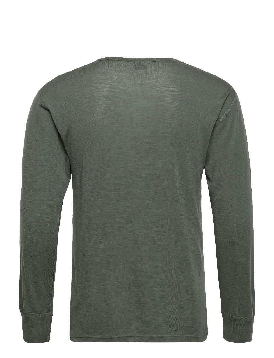Dovre - DOVRE wool long sleeved t-shir - nattrøjer - grön - 2