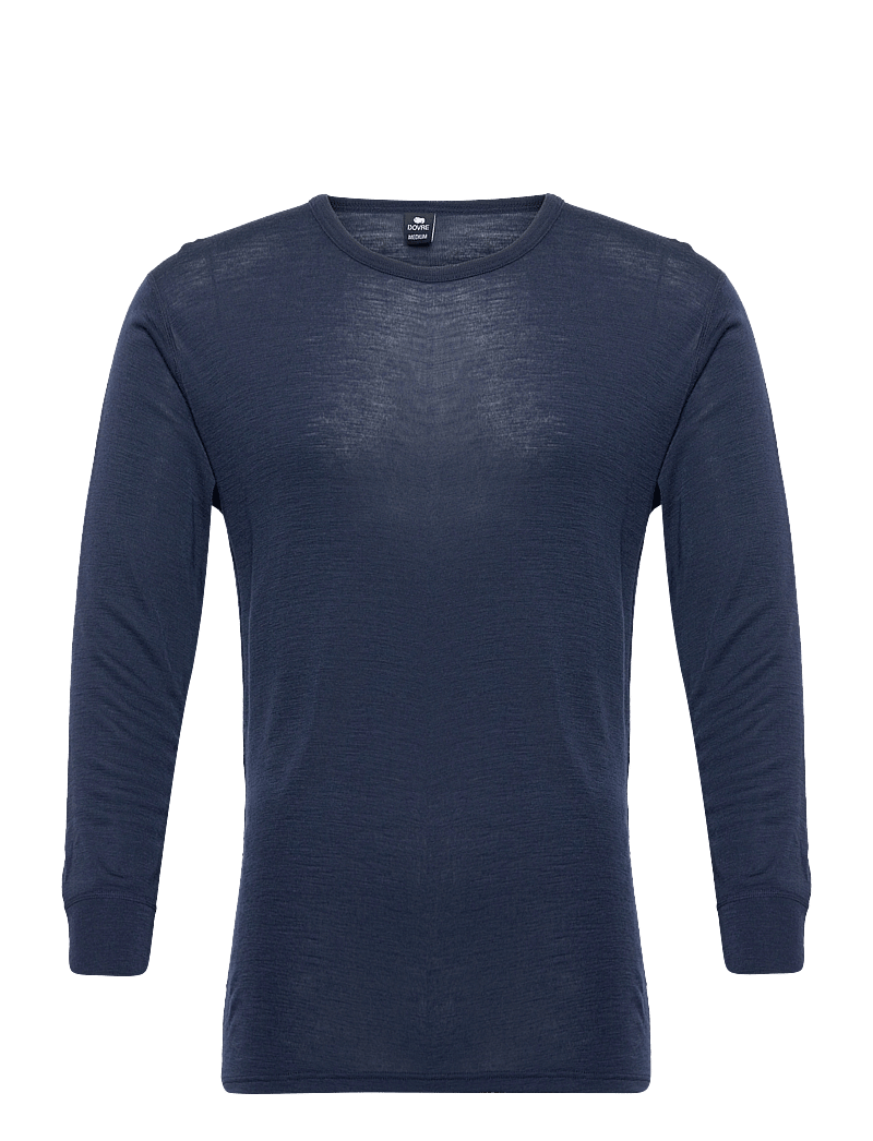 Dovre - DOVRE wool long sleeved t-shir - nattrøjer - navy - 0