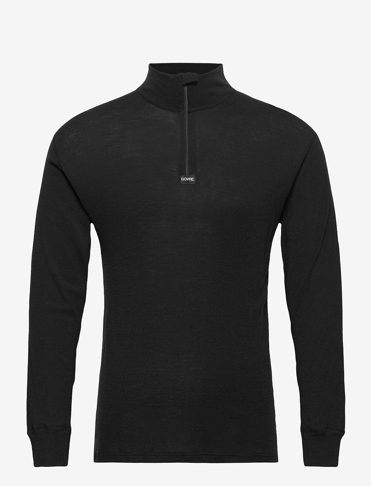 Dovre - Dovre Wool 1/1 ærme & Zipper - half zip jumpers - svart - 1