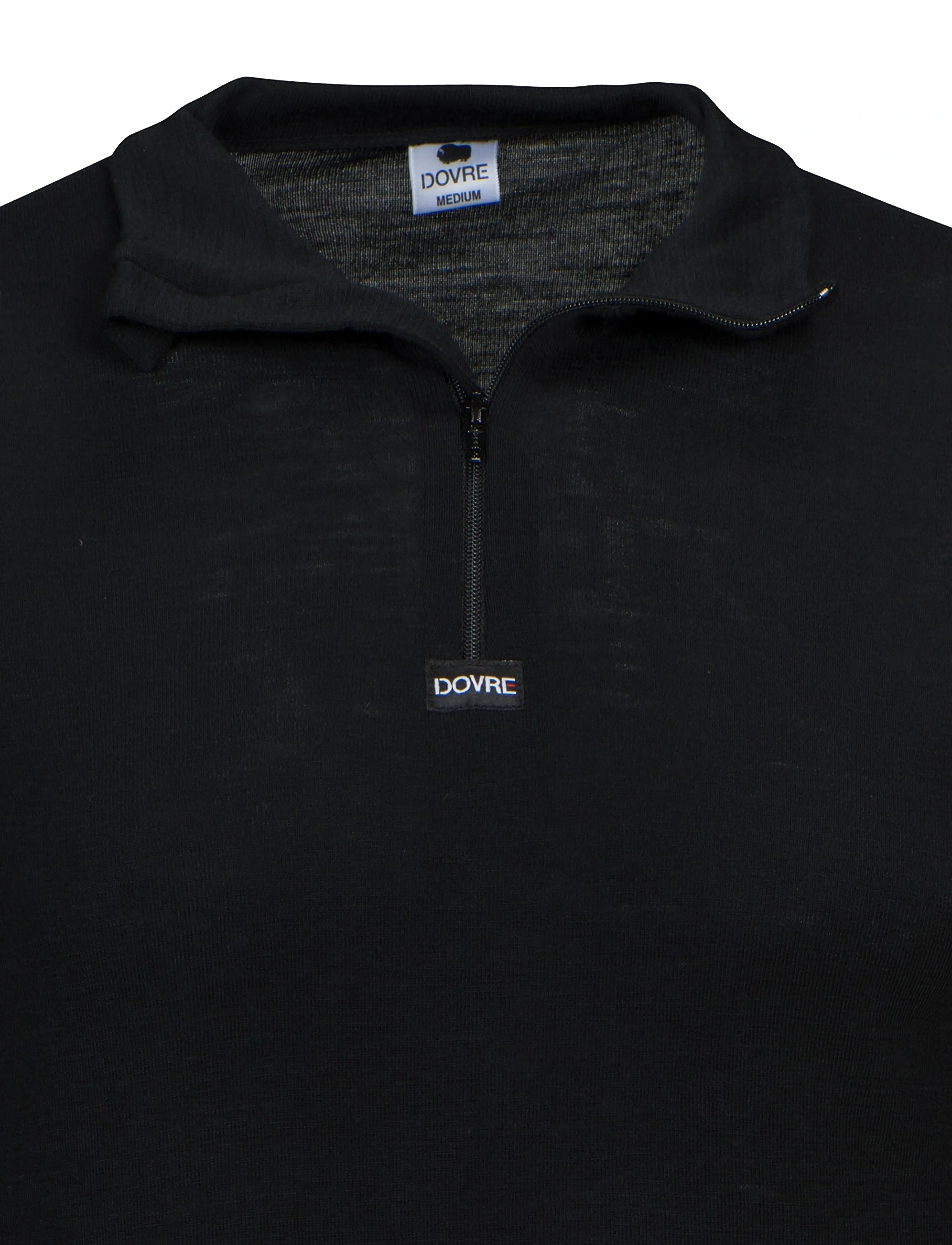 Dovre - Dovre Wool 1/1 ærme & Zipper - tõmblukk-kaelusega džemprid - svart - 5