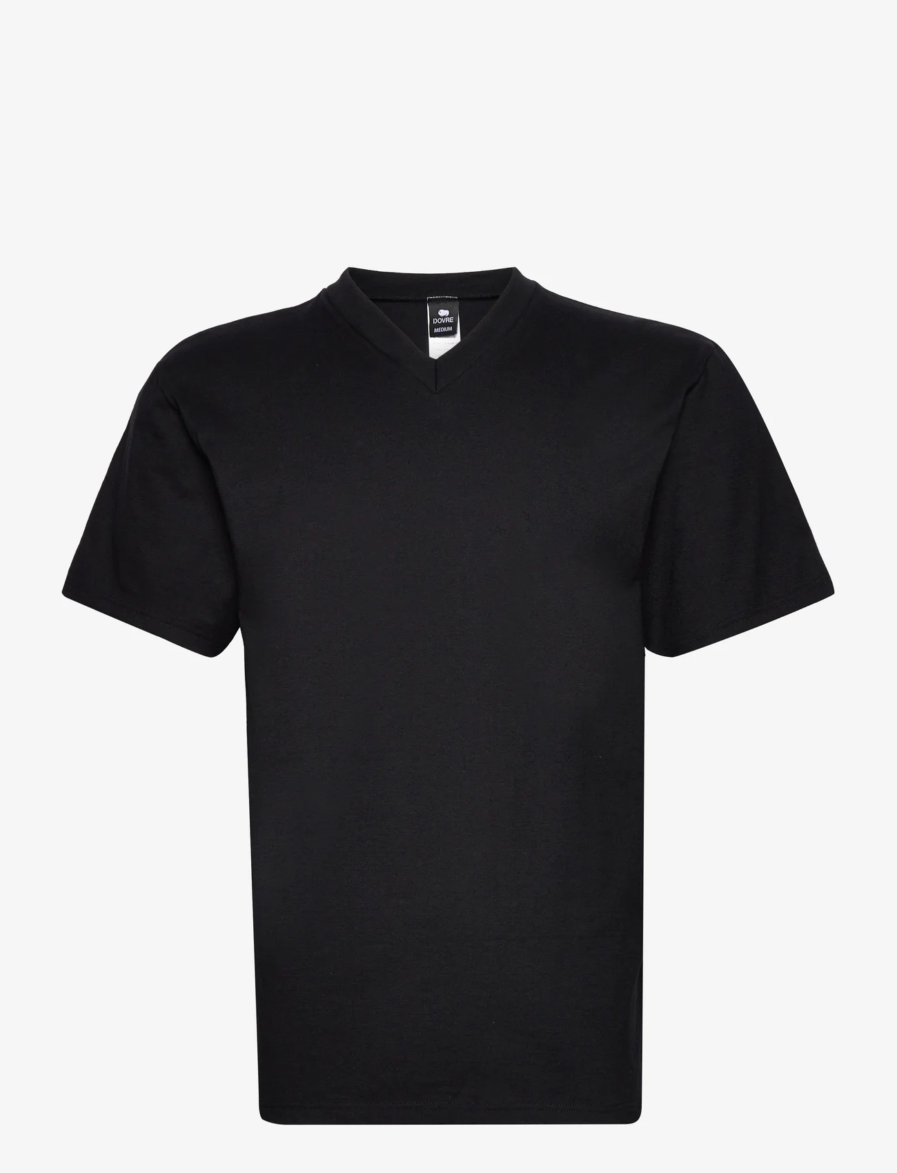 Dovre - Dovre T-shirts V-neck organic - najniższe ceny - black - 0