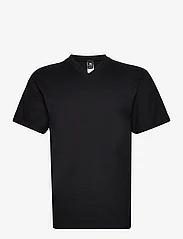 Dovre - Dovre T-shirts V-neck organic - laagste prijzen - black - 0