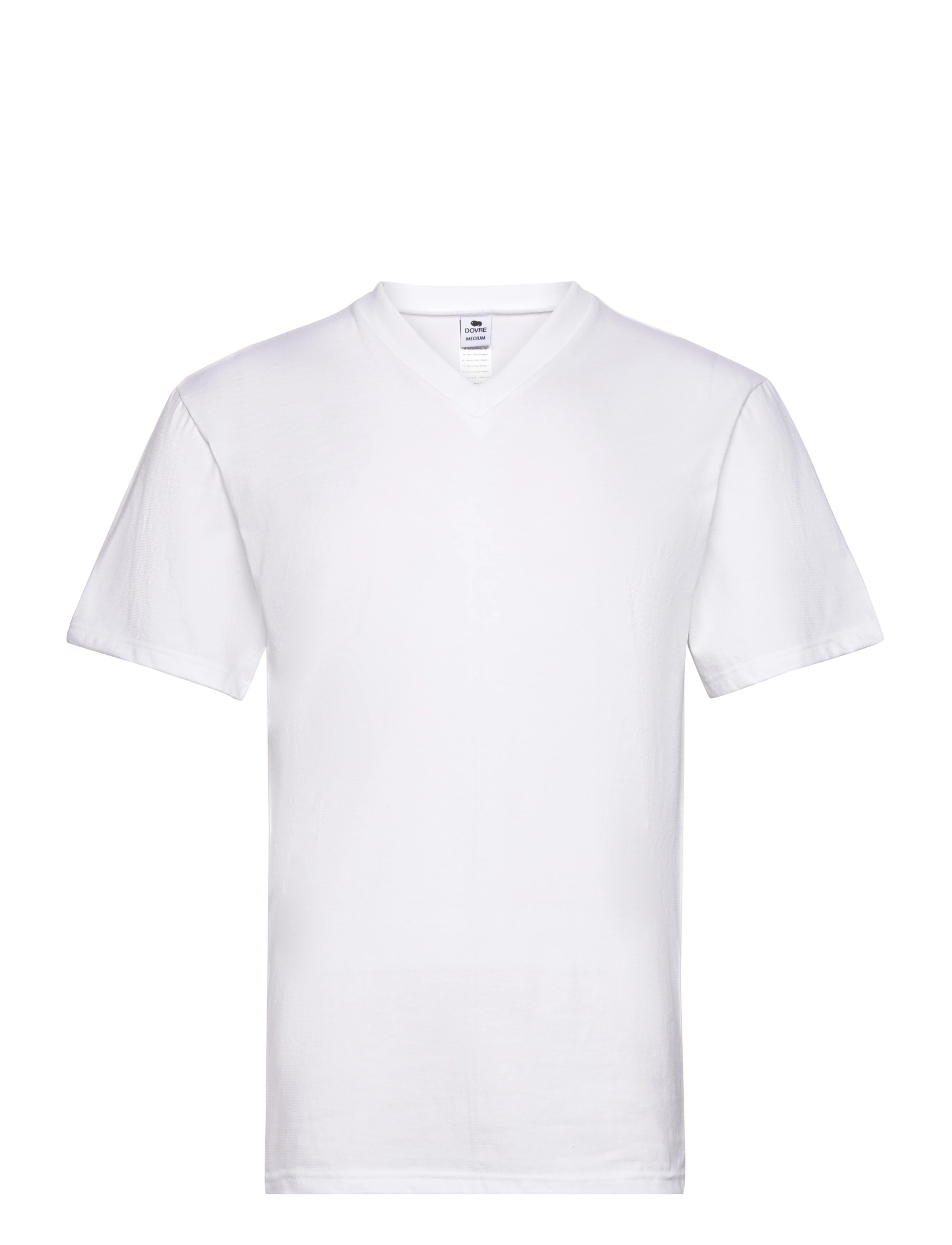 DOVRE Dovre T-shirts V-Ausschnitt Organic. Weiß - XL - Herren