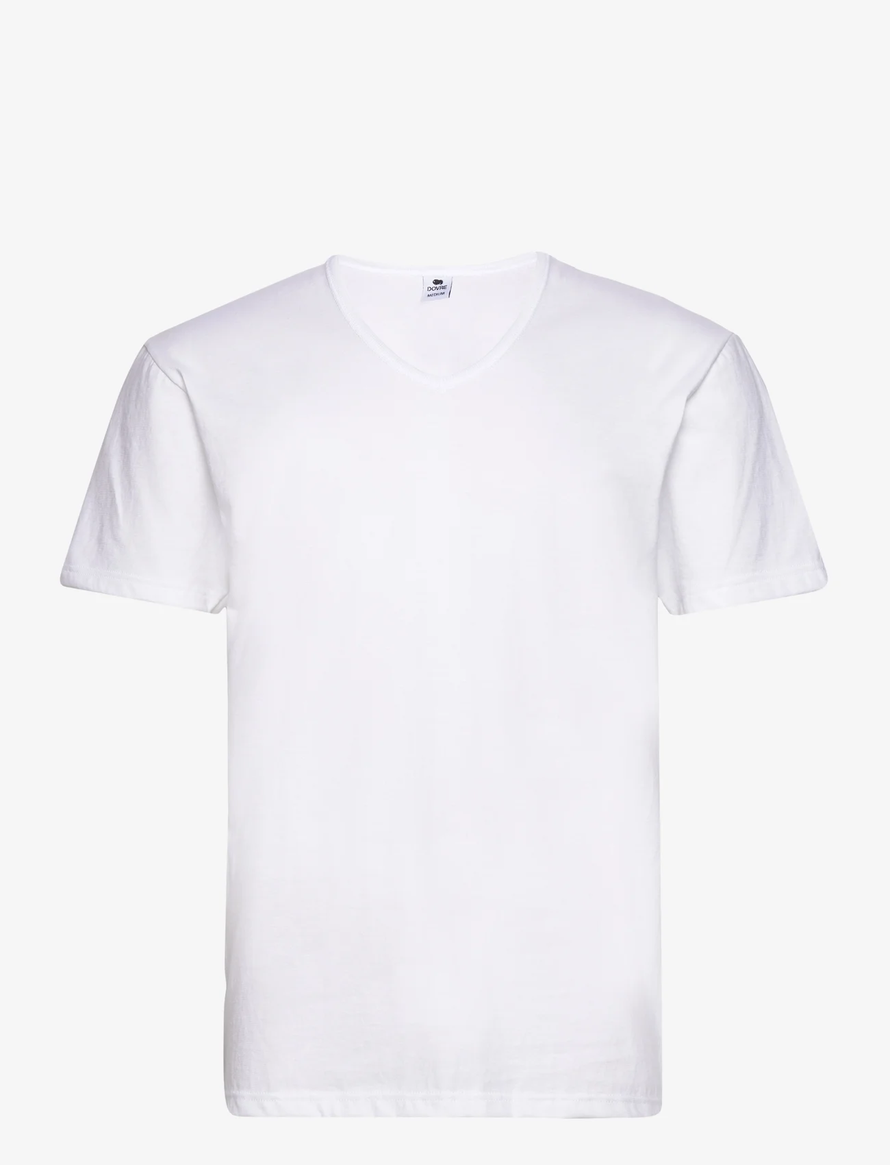 Dovre - Dovre T-shirts V-neck organic - laagste prijzen - white - 0