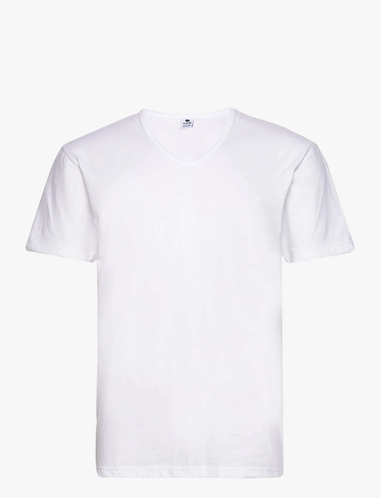 Dovre - Dovre T-shirts V-neck organic - zemākās cenas - white - 0