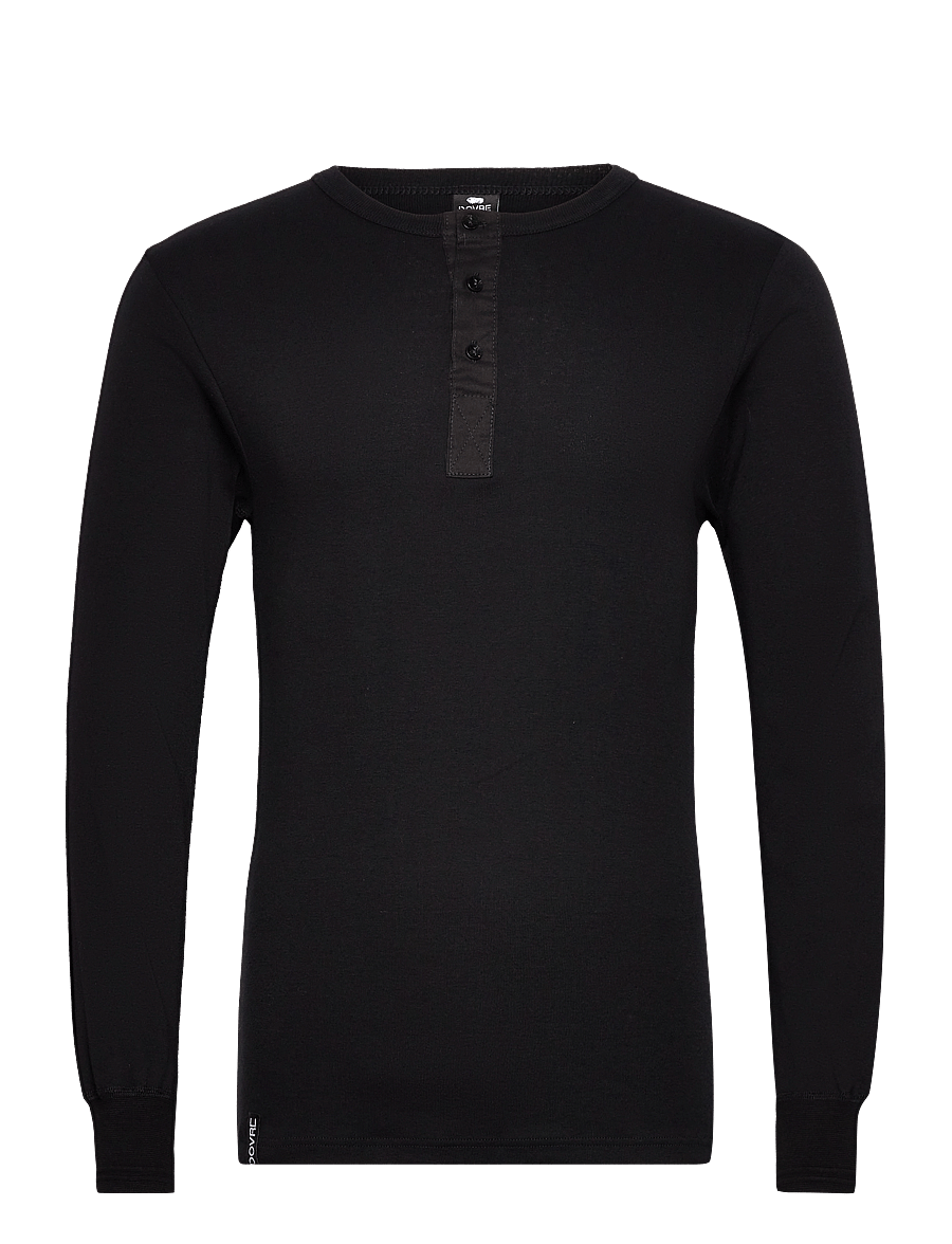 Dovre - Dovre T-Shirt 1/1 ærme/stolpe - hauts de pyjama - black - 1