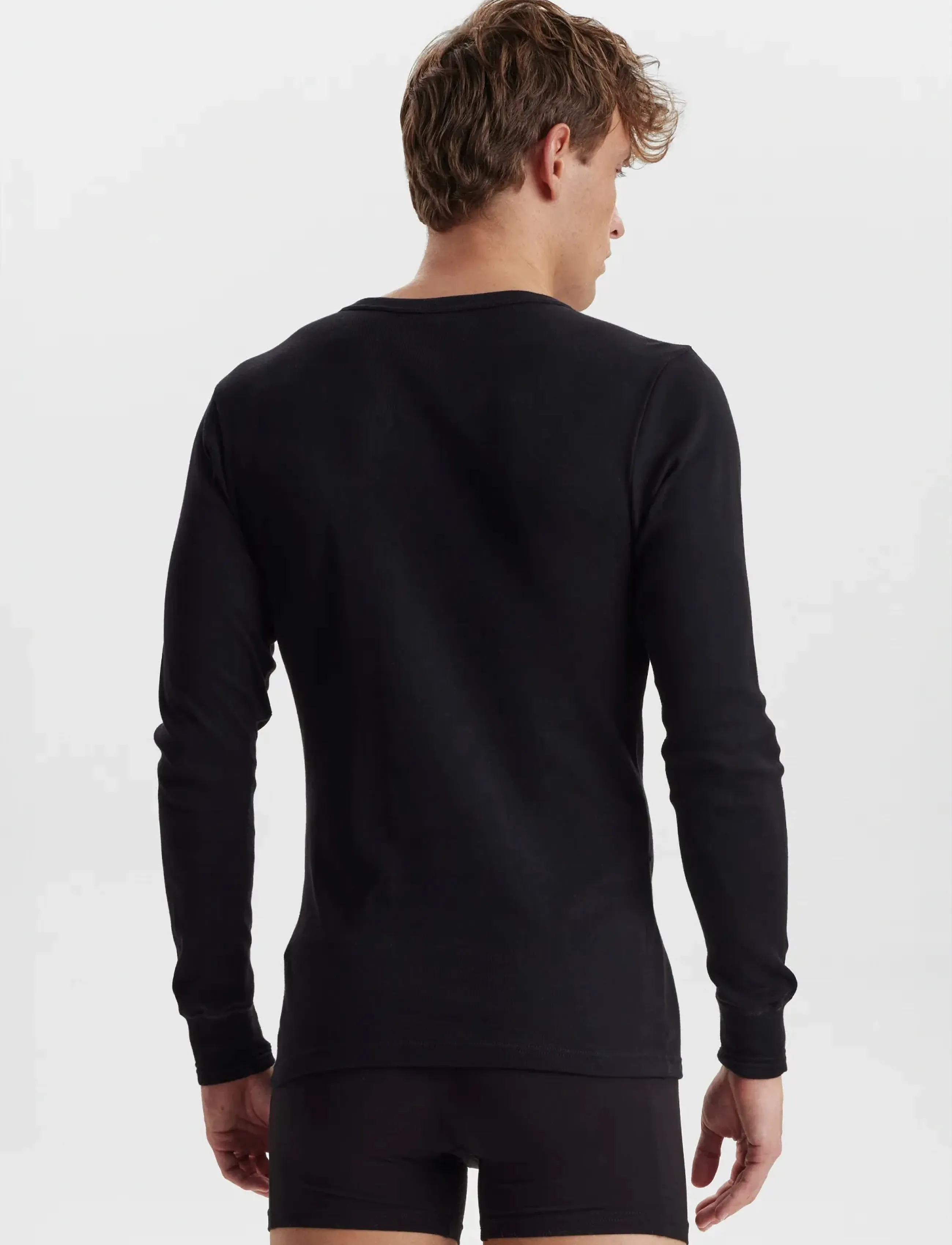 Dovre - Dovre T-Shirt 1/1 ærme/stolpe - hauts de pyjama - black - 3