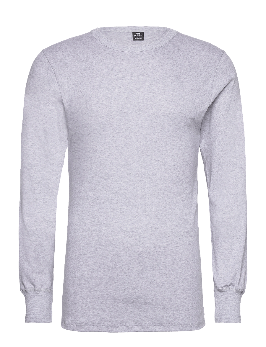Dovre - Dovre T-shirts 1/1 ærme organi - hauts de pyjama - grey melan - 1