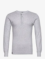 Dovre - Dovre T-Shirt 1/1 ærme/stolpe - pyjamasöverdelar - grey melan - 0