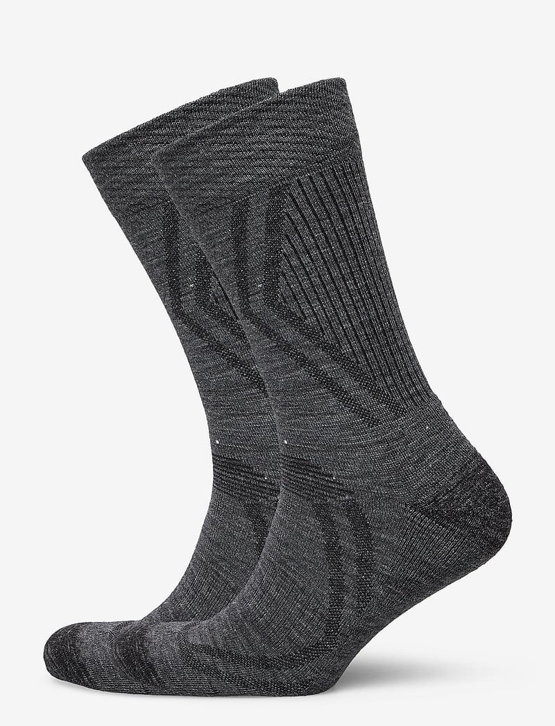 Dovre - Dovre terrysocks org wool 2-pa - vanliga strumpor - darkgrey mel - 0