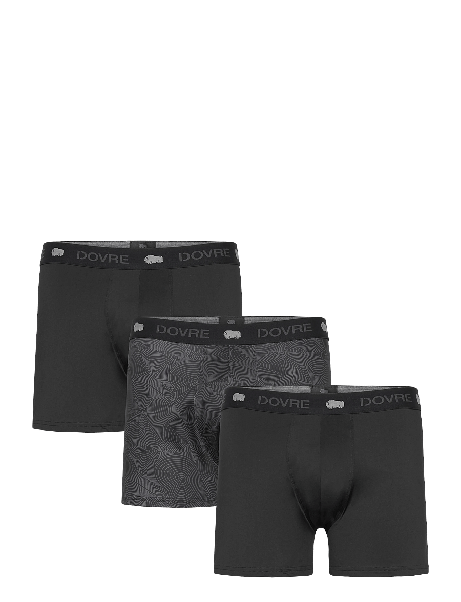 Dovre - DOVRE 3pack recycled PES - enge boxershorts - svart - 0