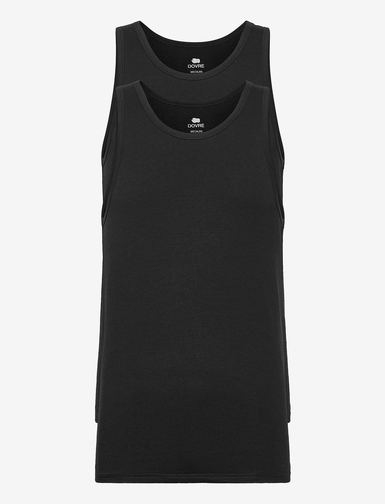 Dovre - Dovre singlet 2-pack bamboo - svart - 0