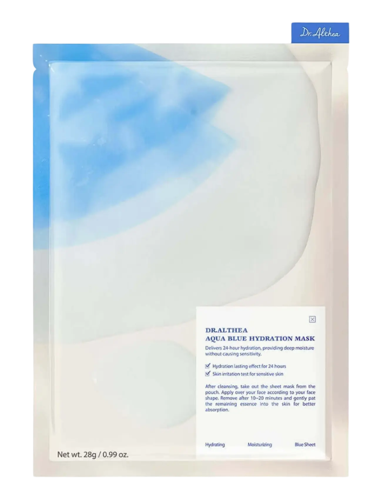 Dr. Althea Aqua Blue Hydration Mask, Sheetmaske, Nude, Str: 1 EA