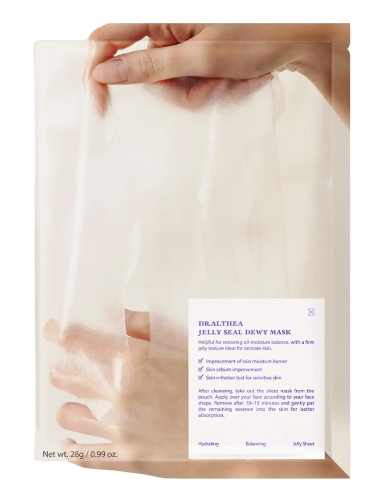 Dr. Althea Jelly Seal Dewy Mask, Sheetmaske, Nude, Str: 1 EA