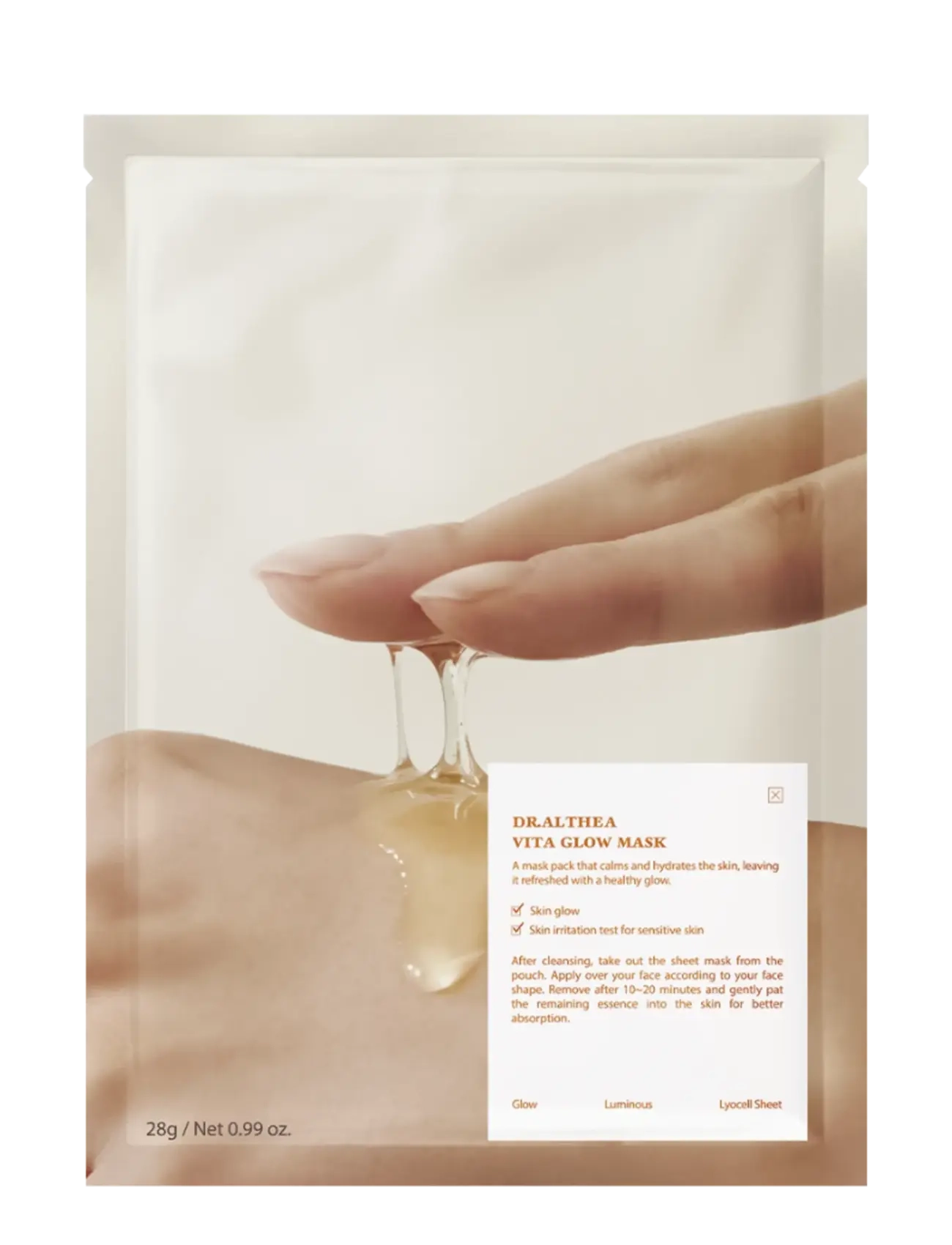 Dr. Althea Vita Glow Mask, Sheetmaske, Nude, Str: 1 EA