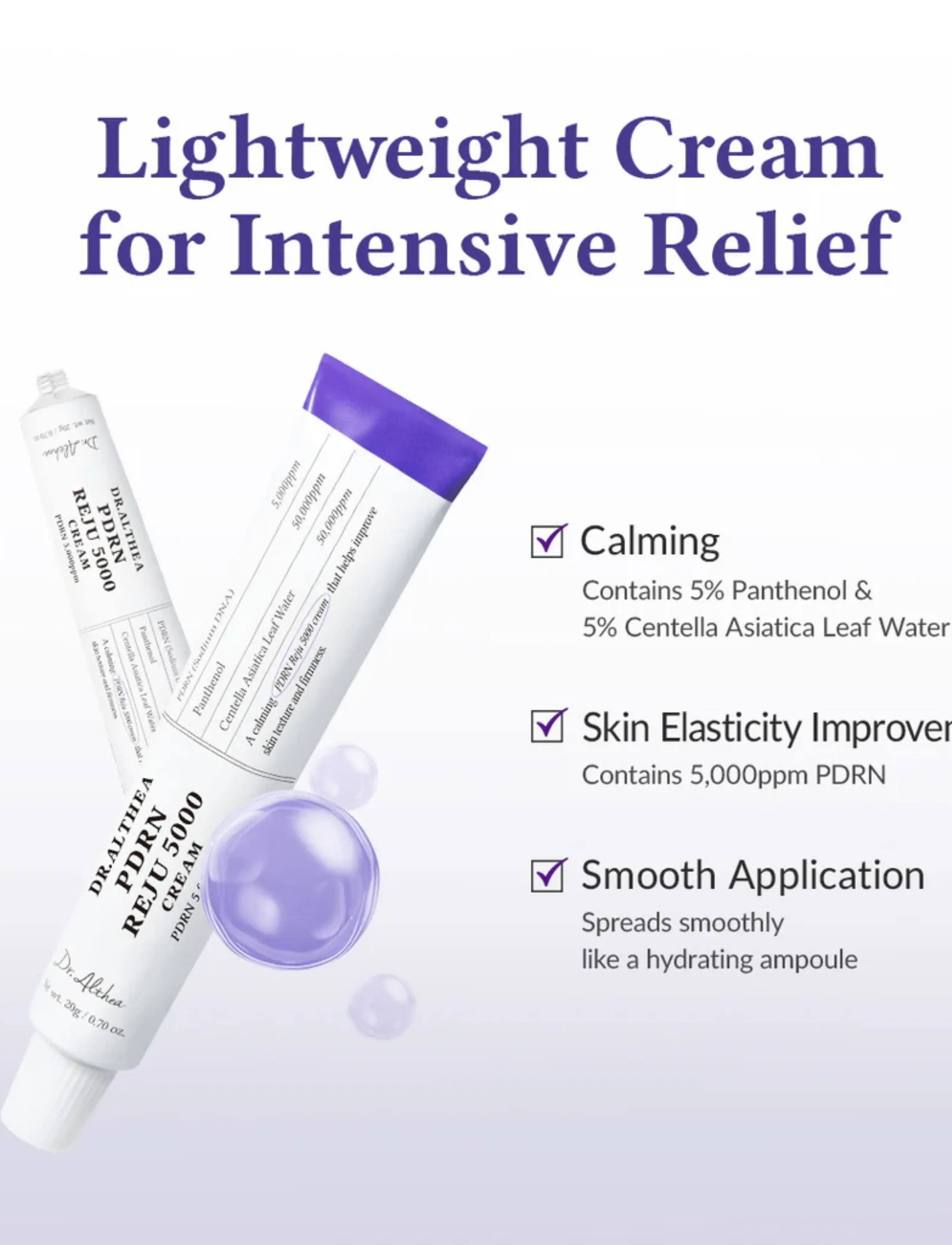 Dr. Althea - PDRN Reju 5000 Cream - sommarens hudvård  - clear - 2