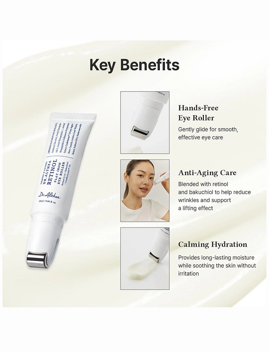 Dr. Althea - Retinol Flat Iron Eye Roller - Ögonkräm - clear - 2