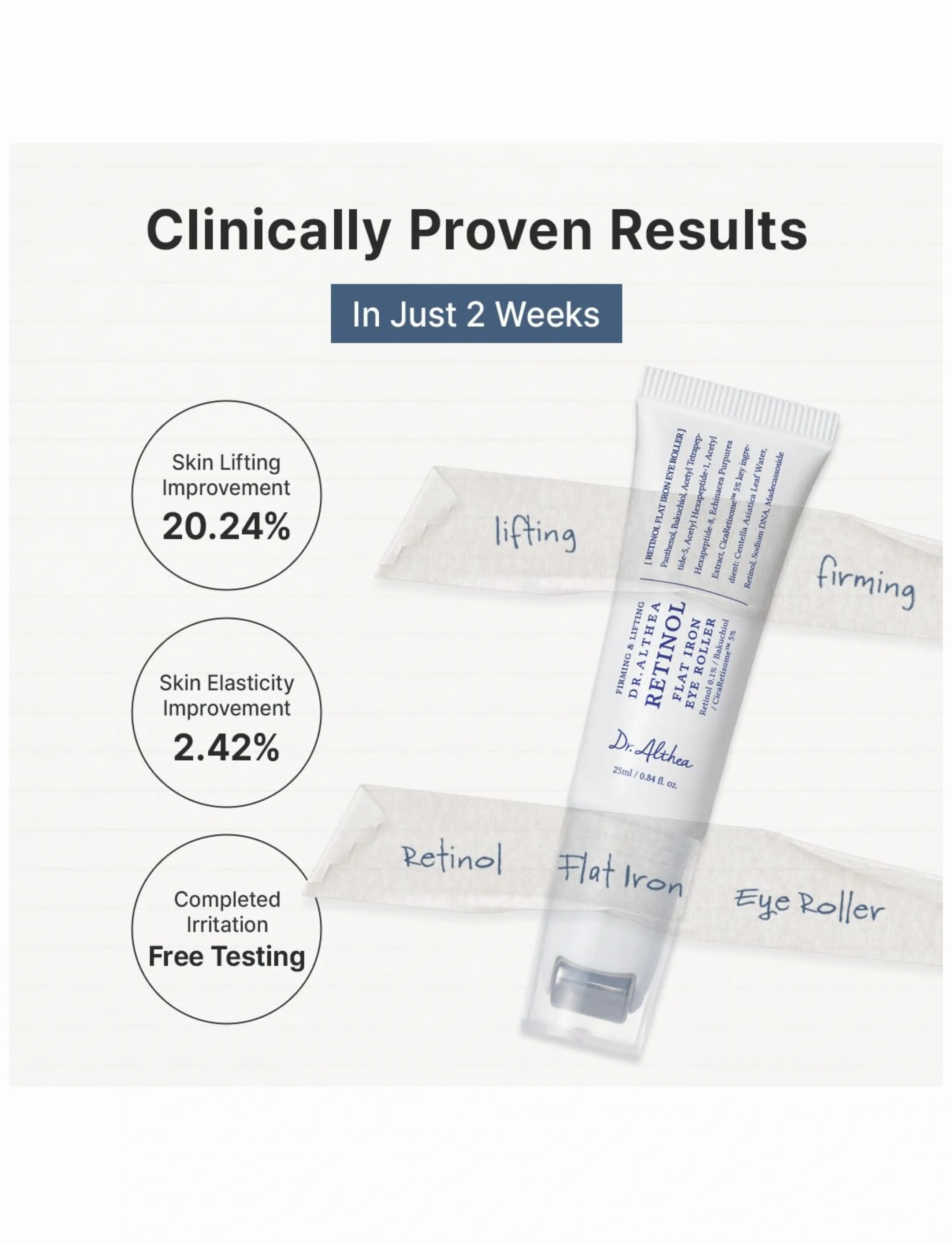 Dr. Althea - Retinol Flat Iron Eye Roller - augnkrem - clear - 4