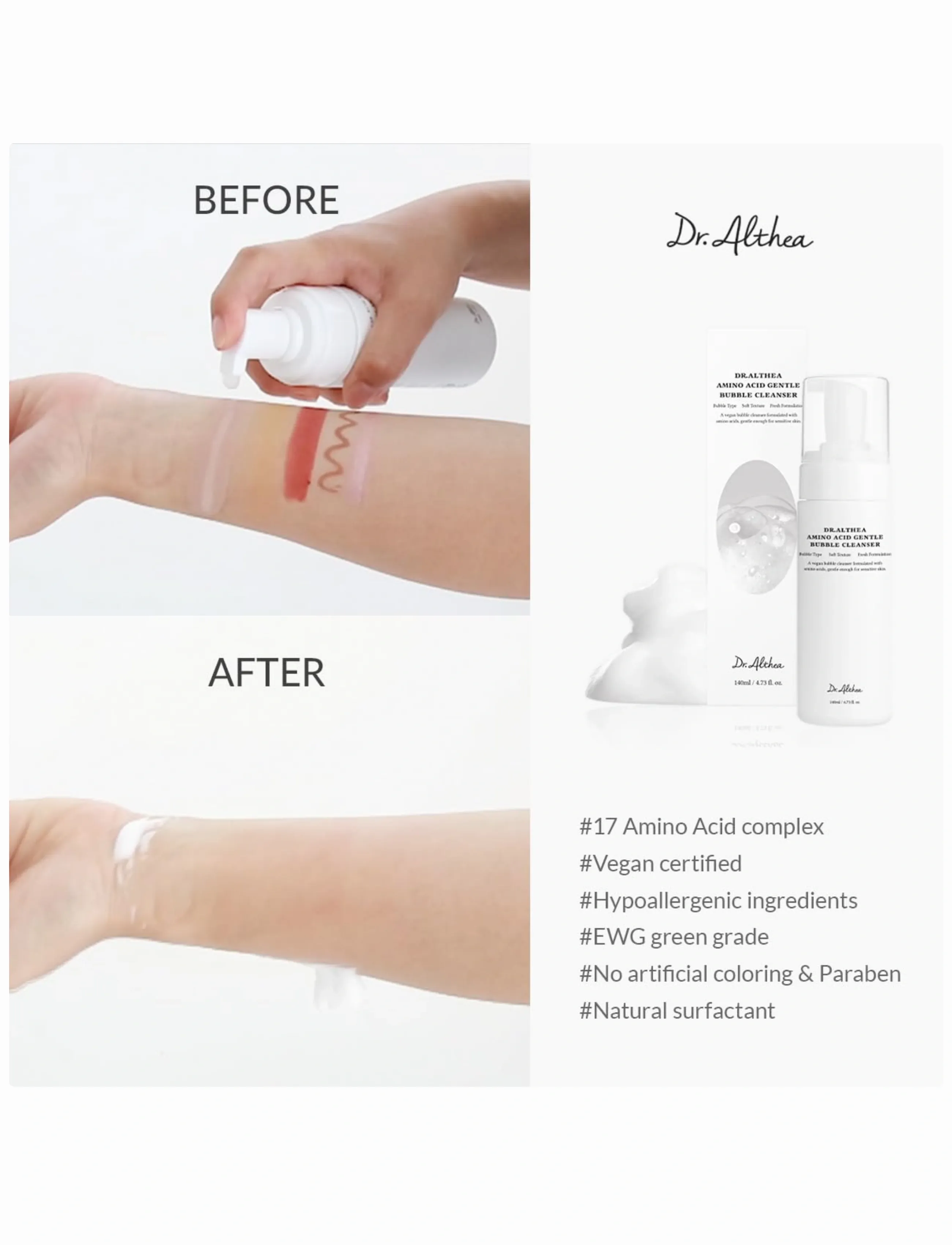 Dr. Althea - Amino Acid Gentle Bubble Cleanser - foaming cleanser - clear - 2