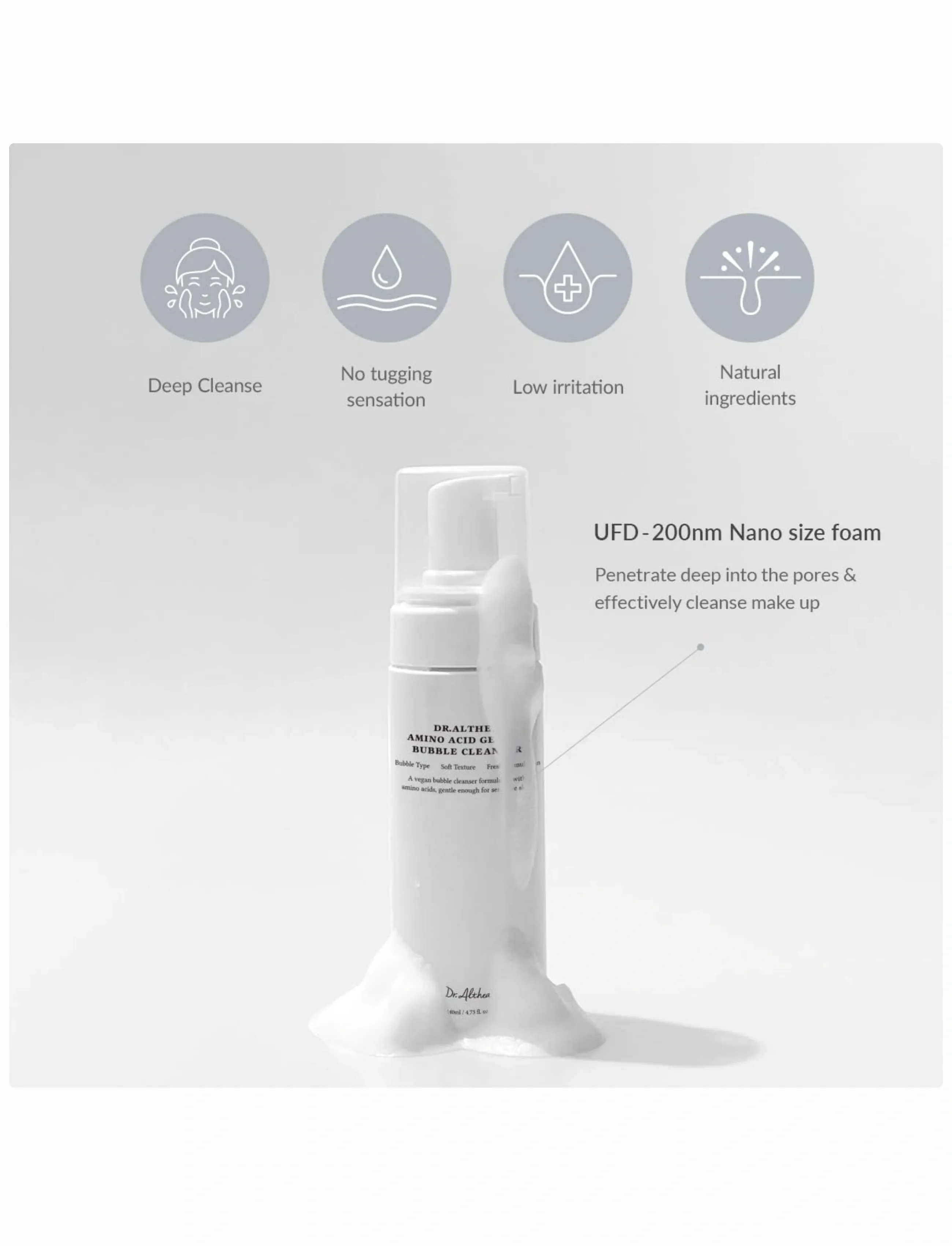 Dr. Althea - Amino Acid Gentle Bubble Cleanser - foaming cleanser - clear - 3