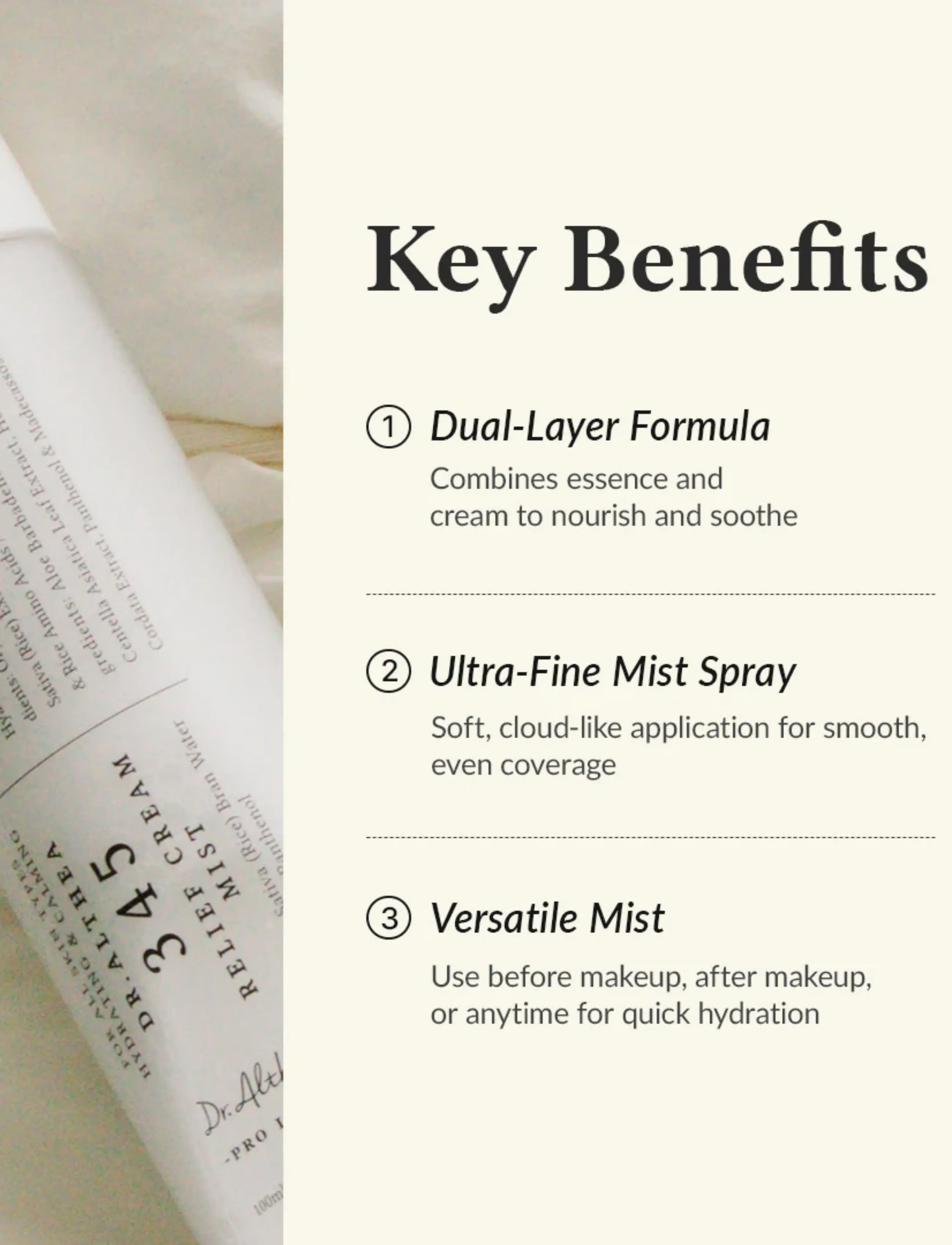 Dr. Althea - 345 Relief Cream Mist - fuktkrämer - clear - 2