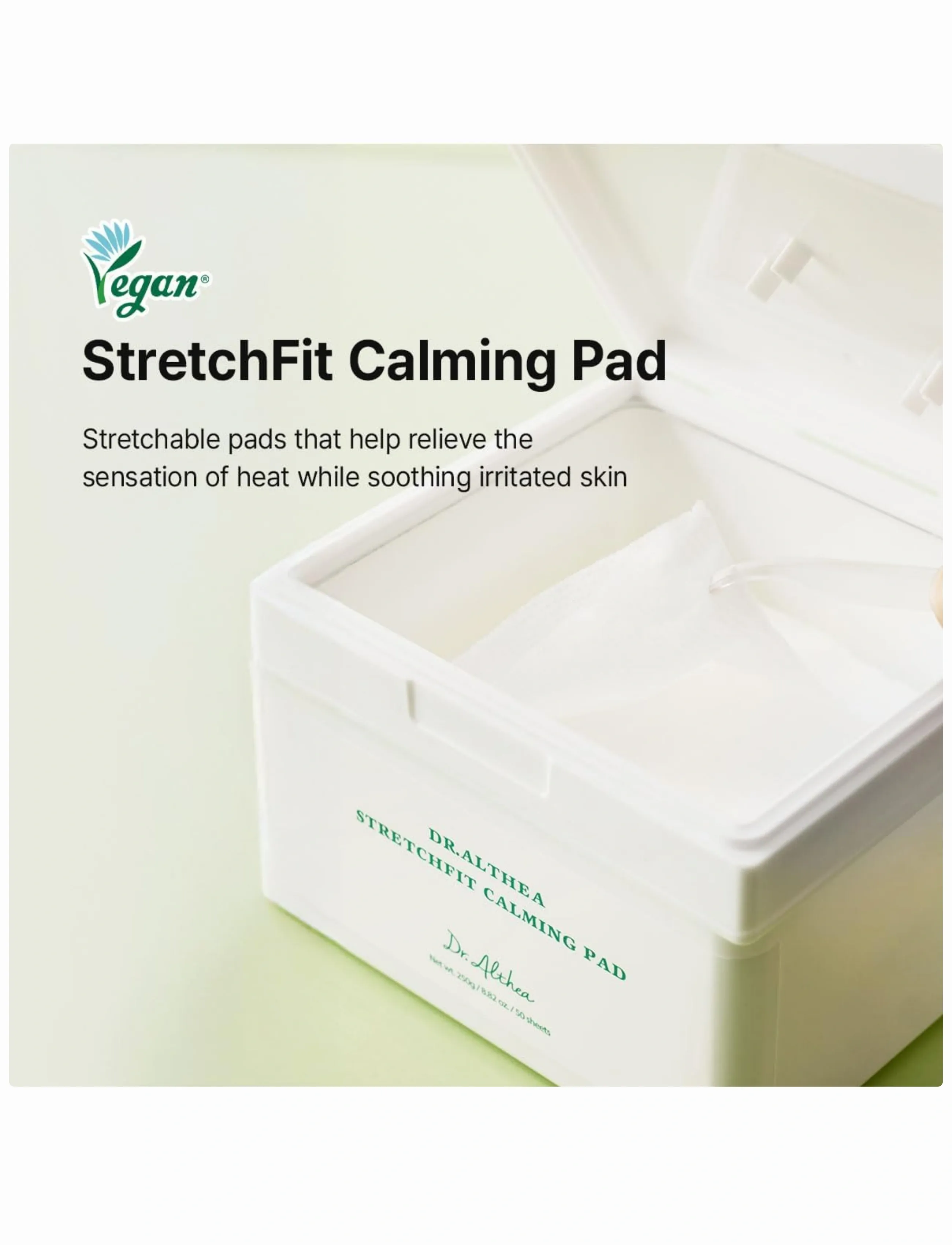 Dr. Althea Stretchfit Calming Pad, 50 STK, Nude, Toners > Toner Pads, Dame