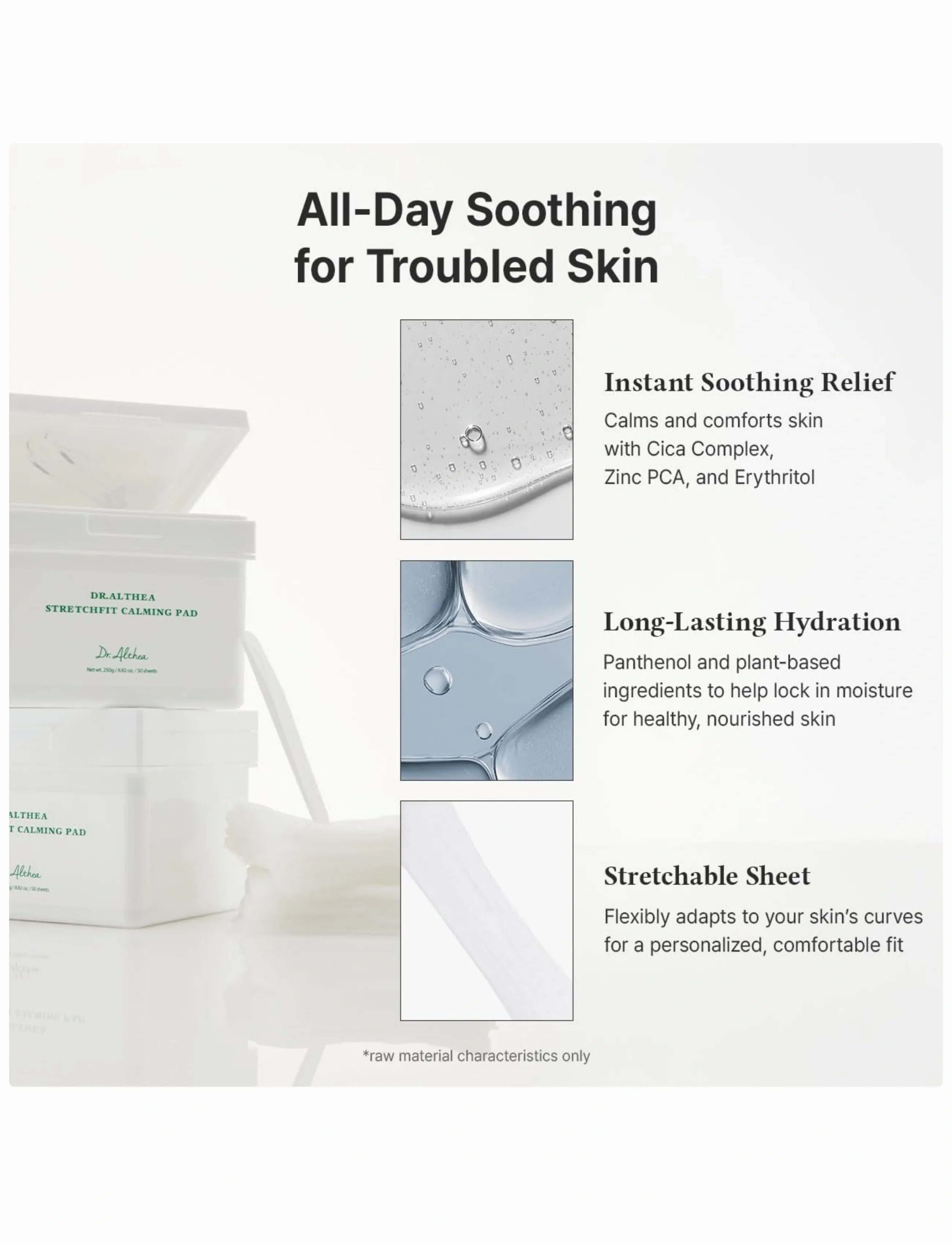 Dr. Althea - StretchFit Calming Pad - toner pads - clear - 2