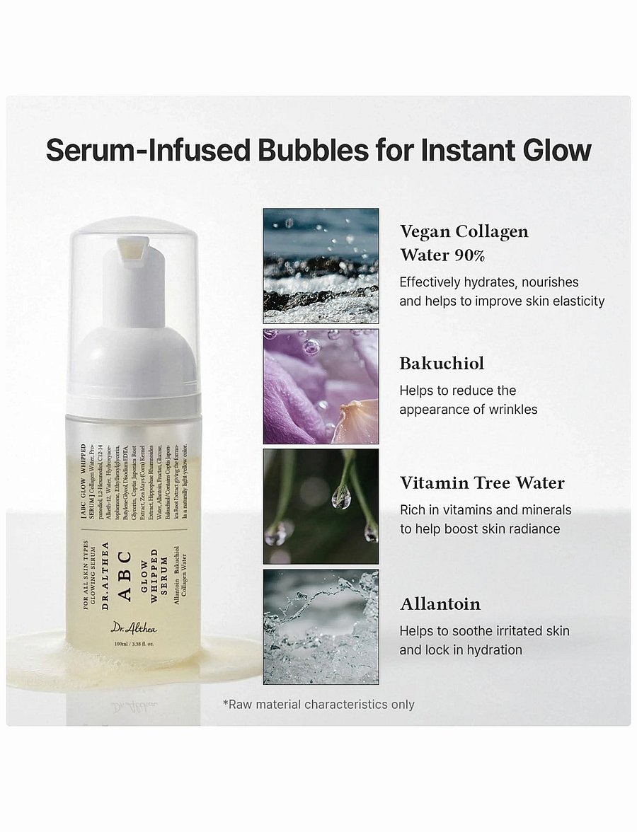 Dr. Althea - ABC Glow Whipped Serum - serum og olíur - clear - 3