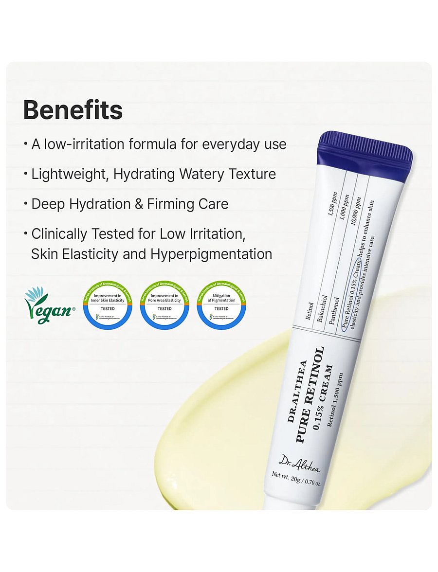 Dr. Althea - Pure Retinol 0.15% Cream - fugtpleje - clear - 3
