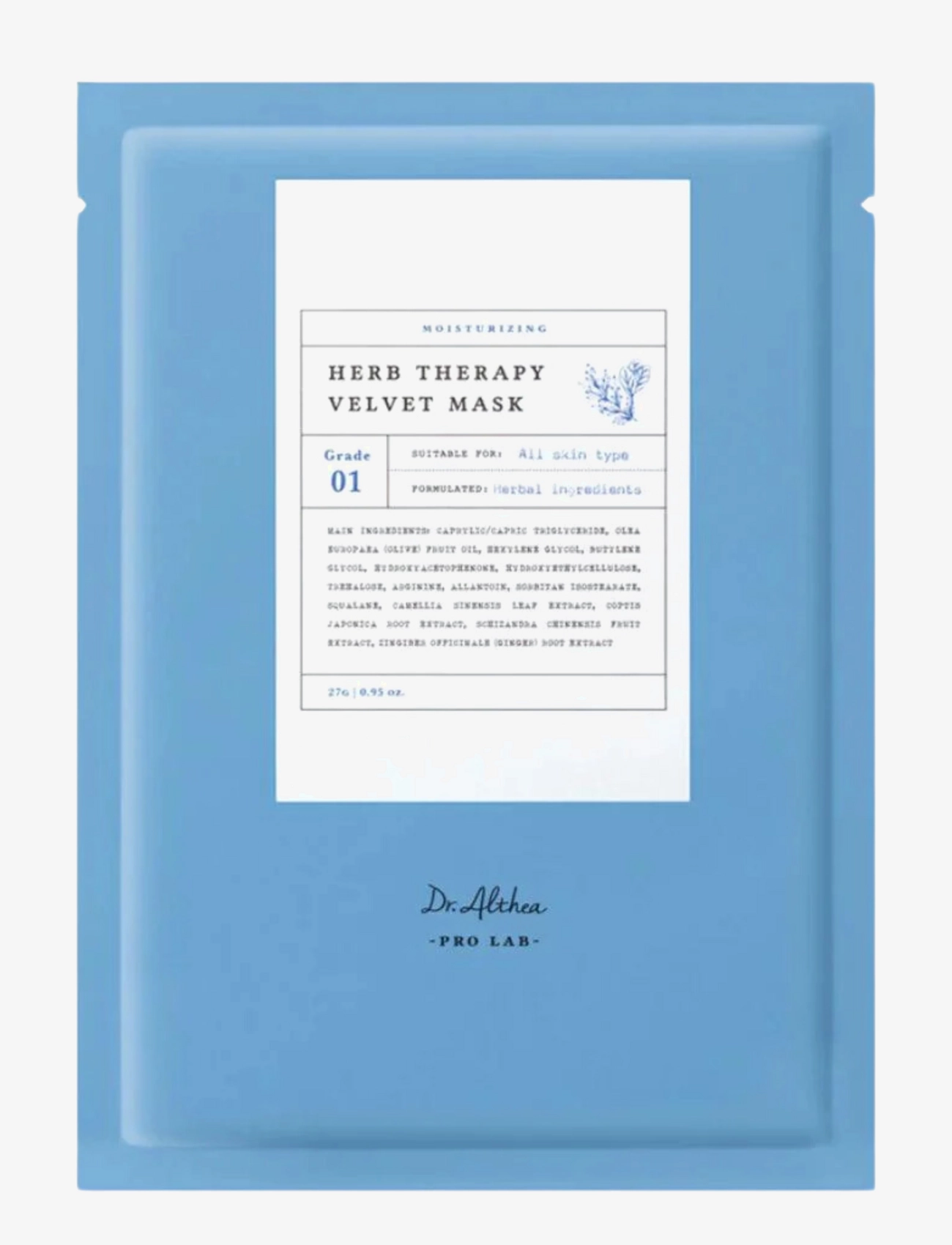 Dr. Althea Herb Therapy Velvet Mask, Fugtighedsmaske, Nude, Str: 1 PCS