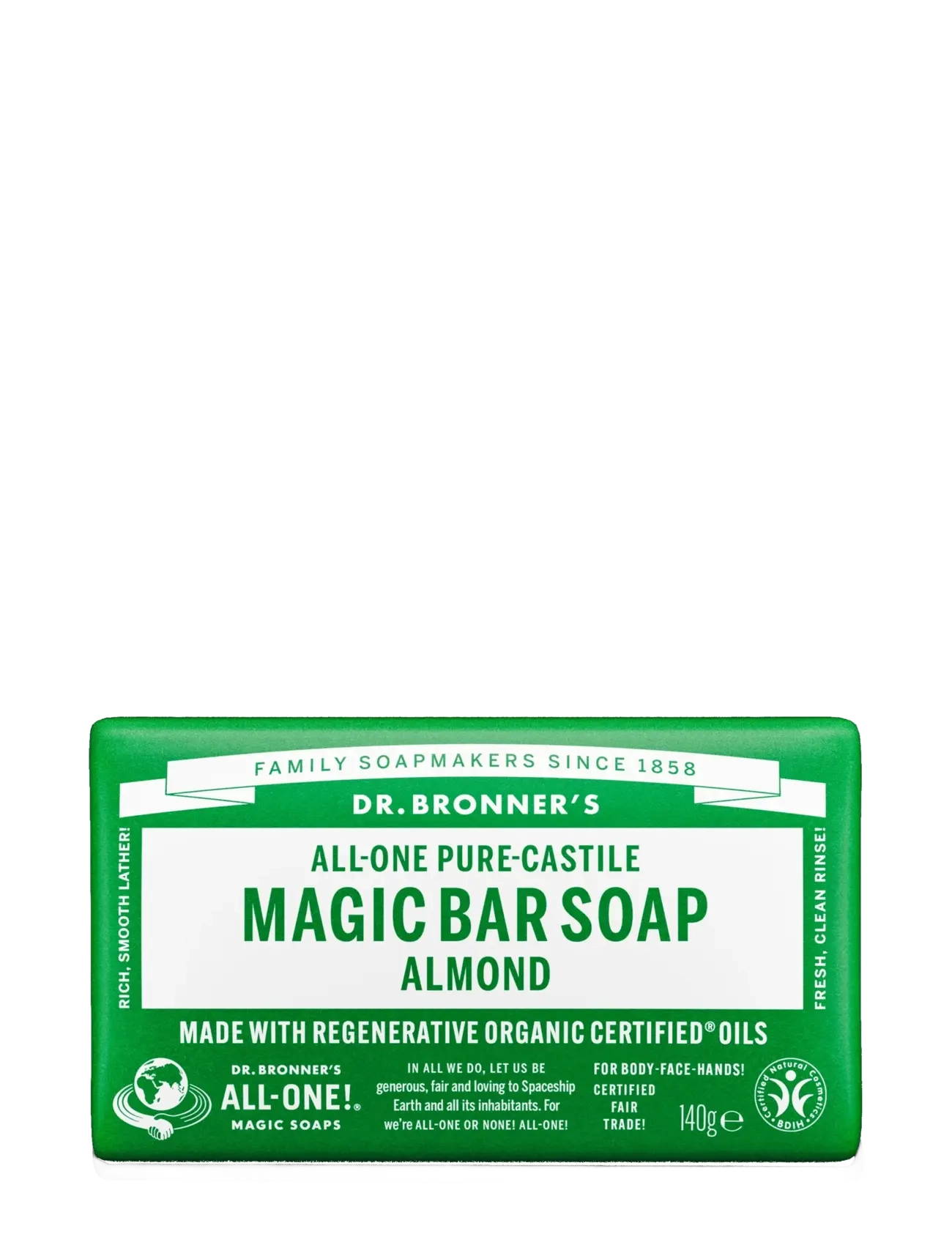 Dr. Bronner’s Almond, Body, Nude, Str: 140 g