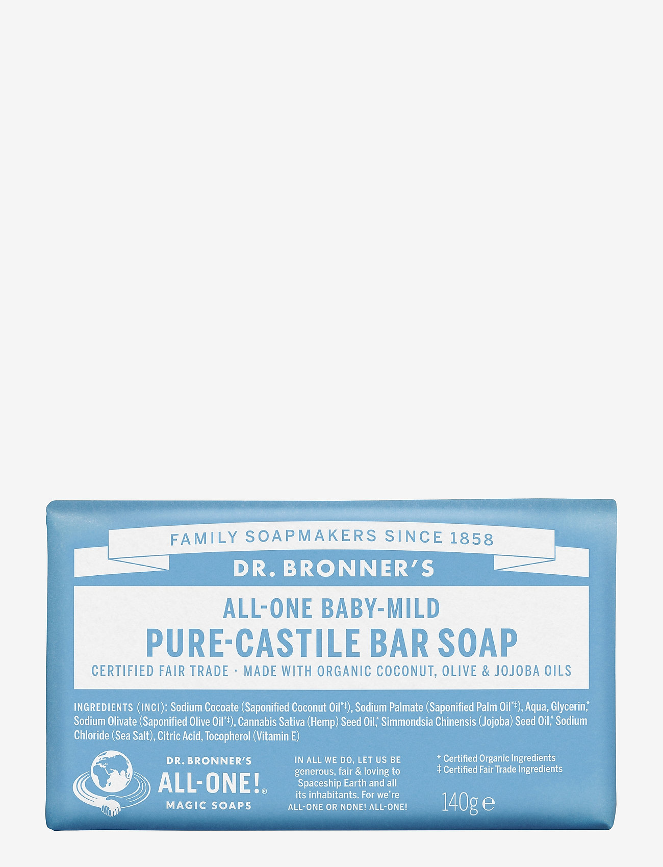 Dr. Bronner’s - Pure-Castile Bar Soap Baby-Mild (unscented) - såpe bars - no colour - 0