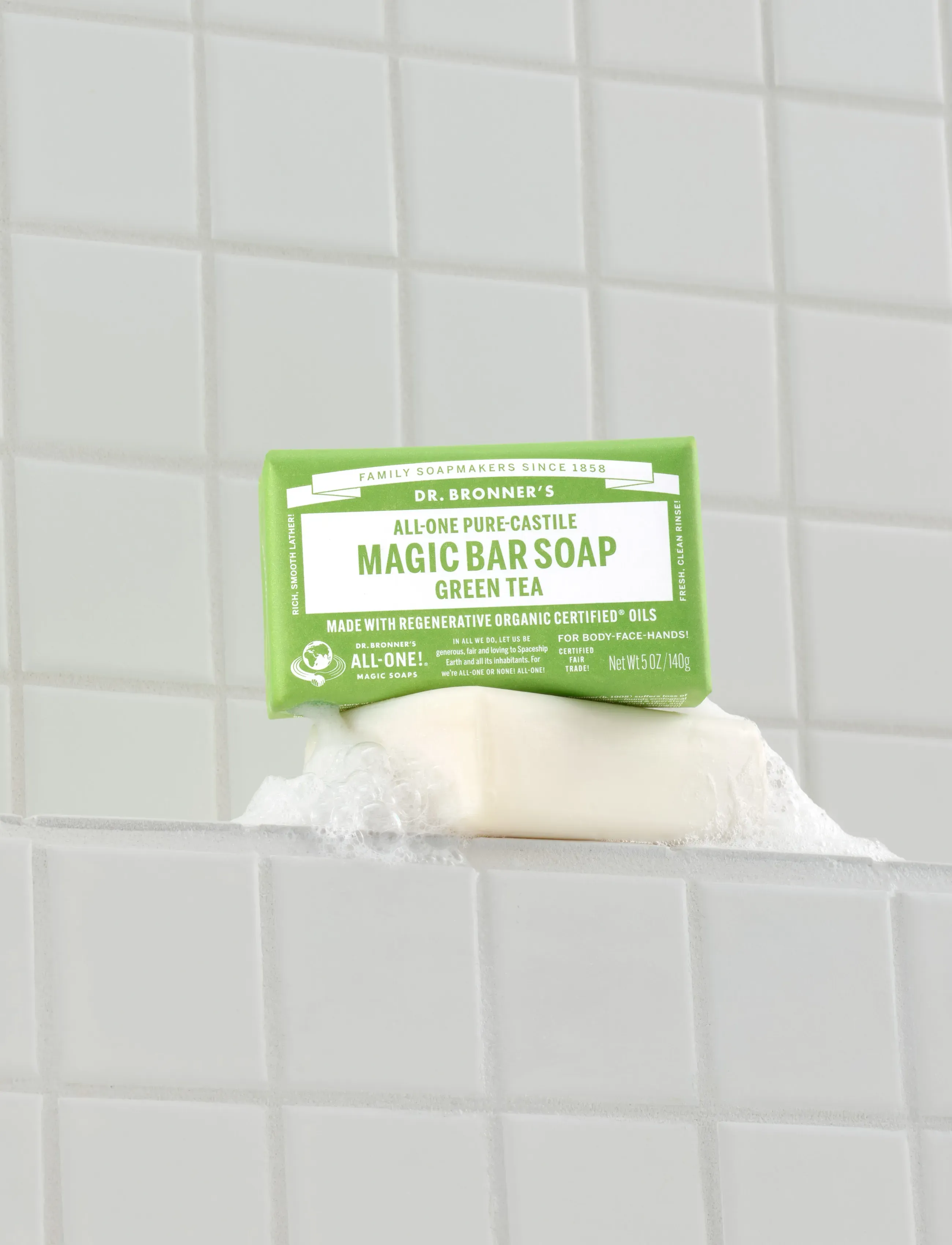Dr. Bronner’s - Green Tea Bar Soap 140g - gabaliniai muilai - no colour - 4
