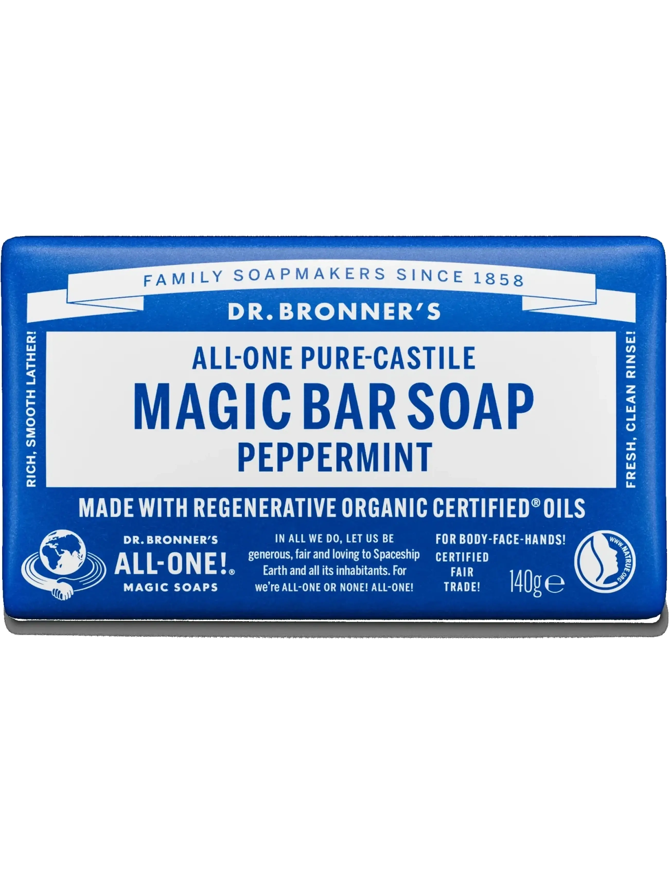 Dr. Bronner’s Peppermint, Body, Nude, Str: 140 g