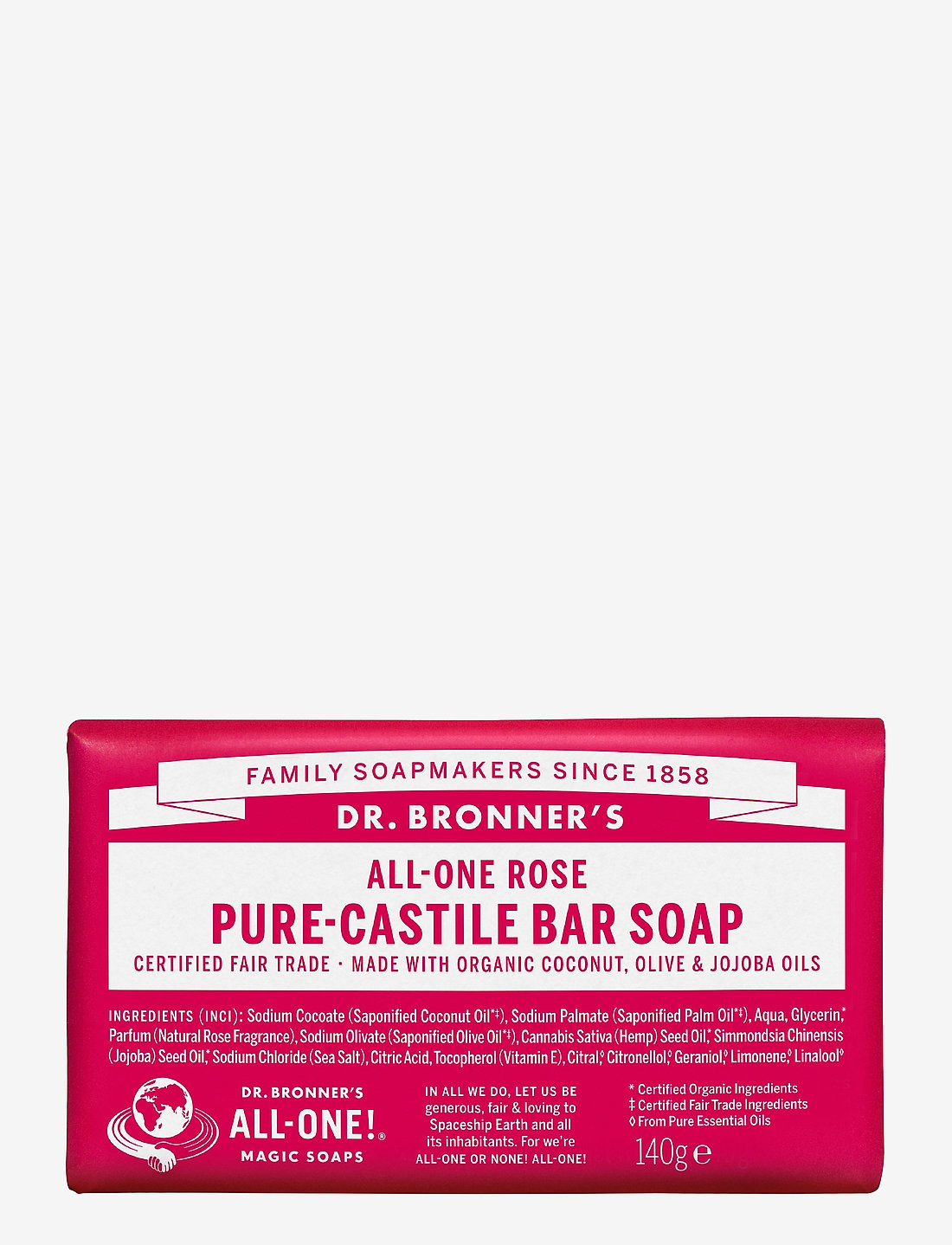 Dr. Bronner’s - Pure-Castile Bar Soap Rose - seebid - no colour - 0