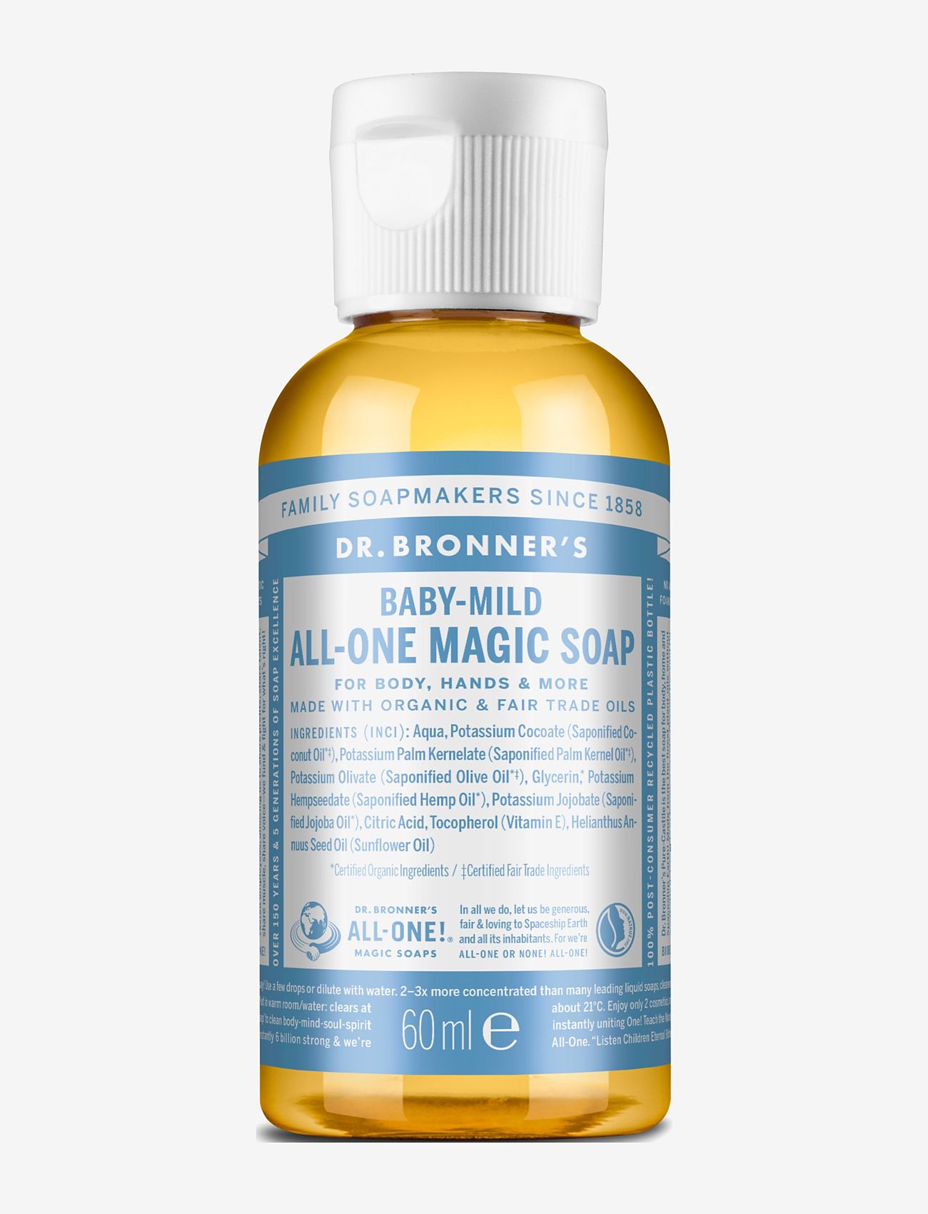 Dr. Bronner’s - 18-in-1 Castile Liquid Soap Baby-Mild (unscented) - flytende såpe - no colour - 0