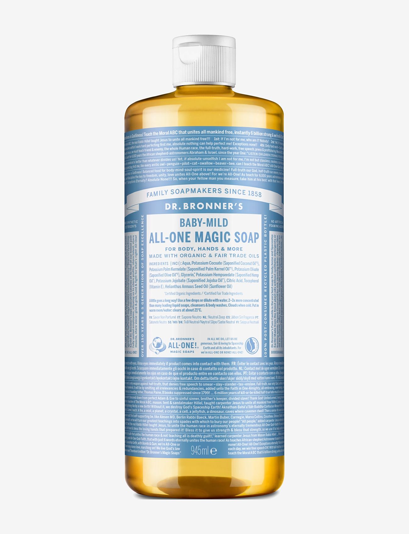 Dr. Bronner’s - Baby-Mild (unscented) - duschgel & duscholjor  - clear - 1