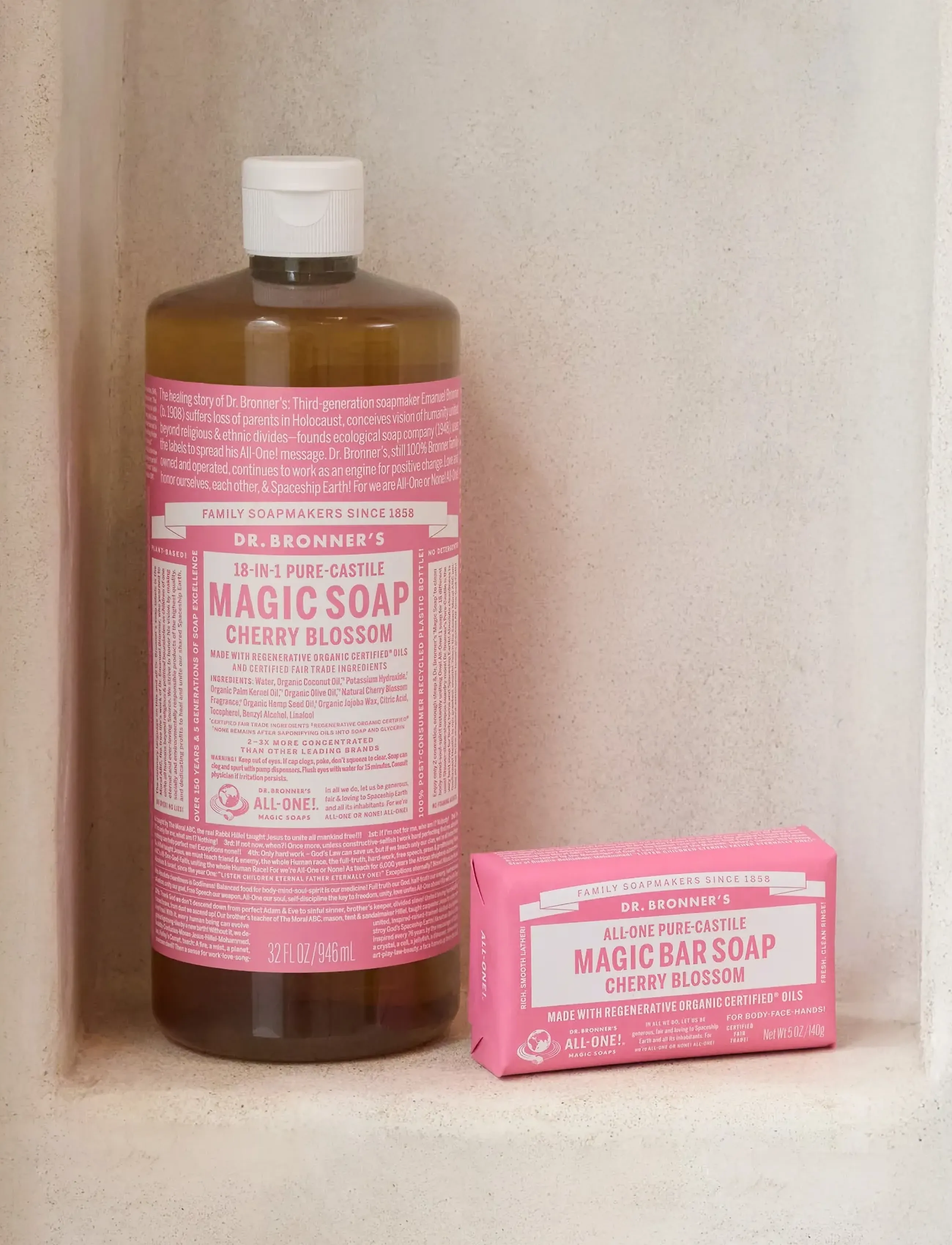 Dr. Bronner’s Cherry Blossom, 945 ml, Nude, Krop > Bad Og Brusebad, Herre