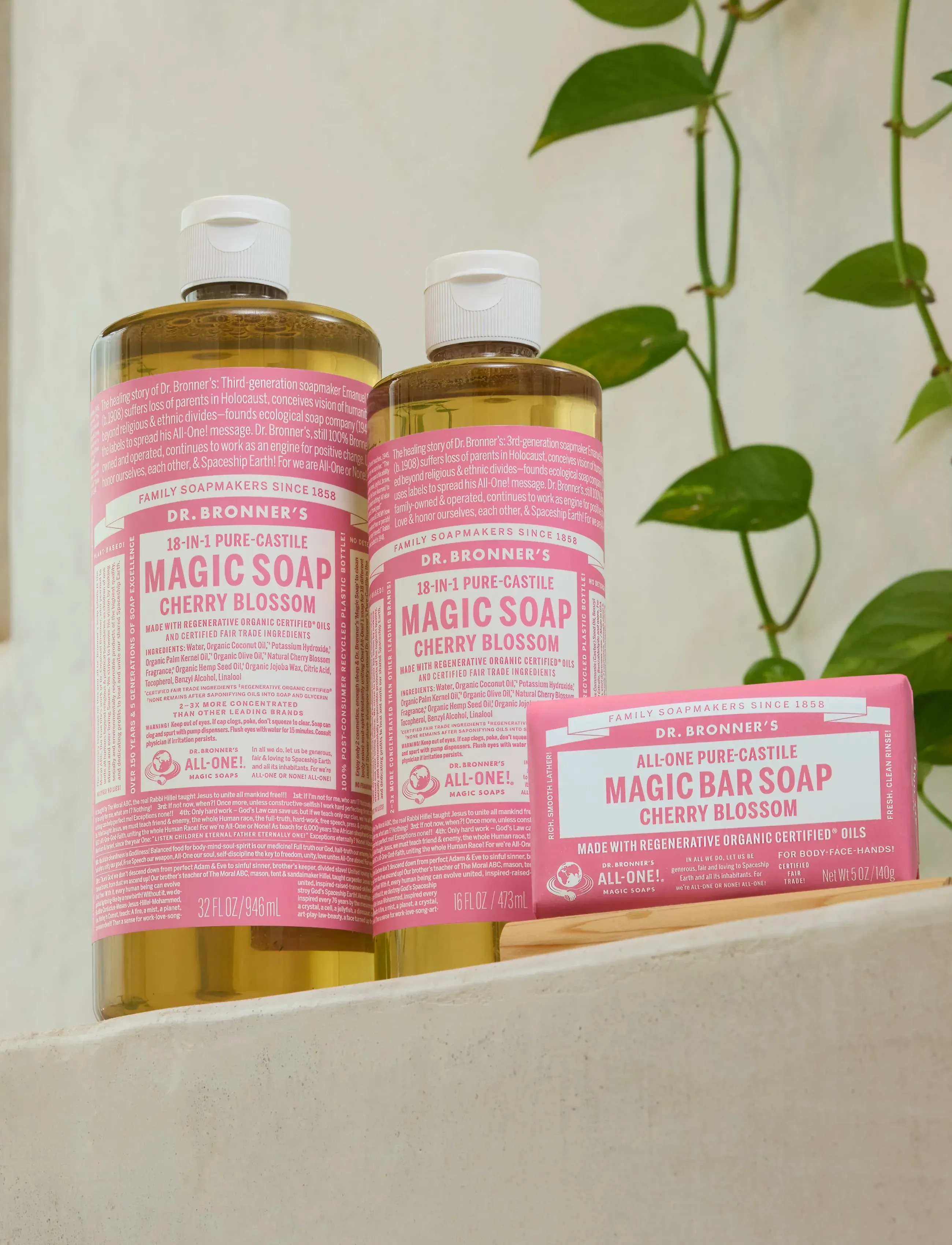 Dr. Bronner’s - Cherry Blossom - shower gel & bruseolier - clear - 2