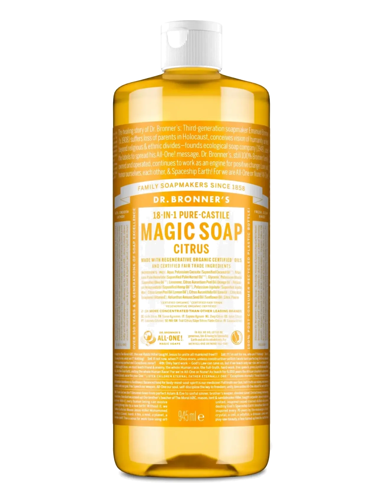 Dr. Bronner’s Citrus-Orange - Beauty - Herre - CLEAR / undefined