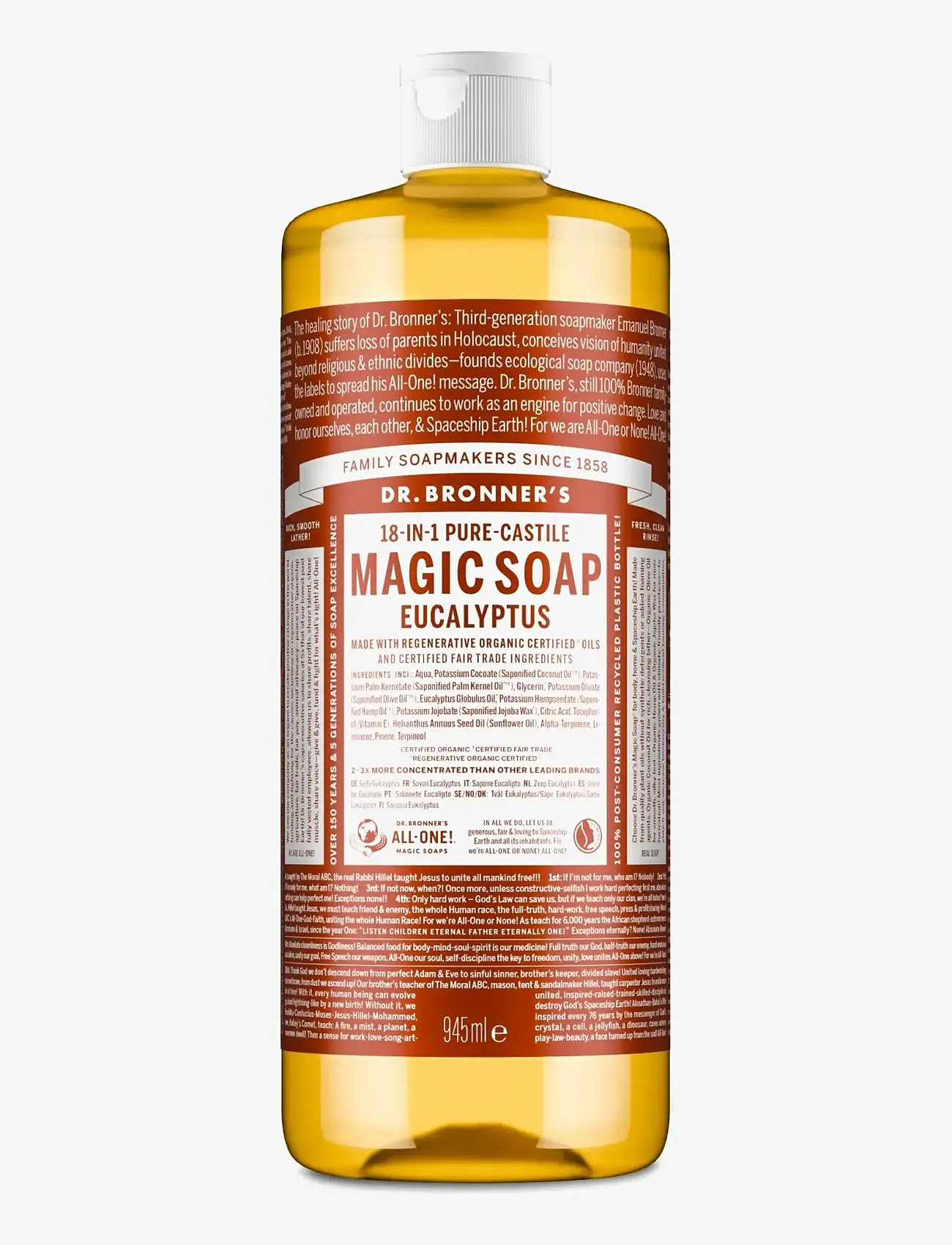 Dr. Bronner’s - Eucalyptus - shower gel & bruseolier - clear - 0