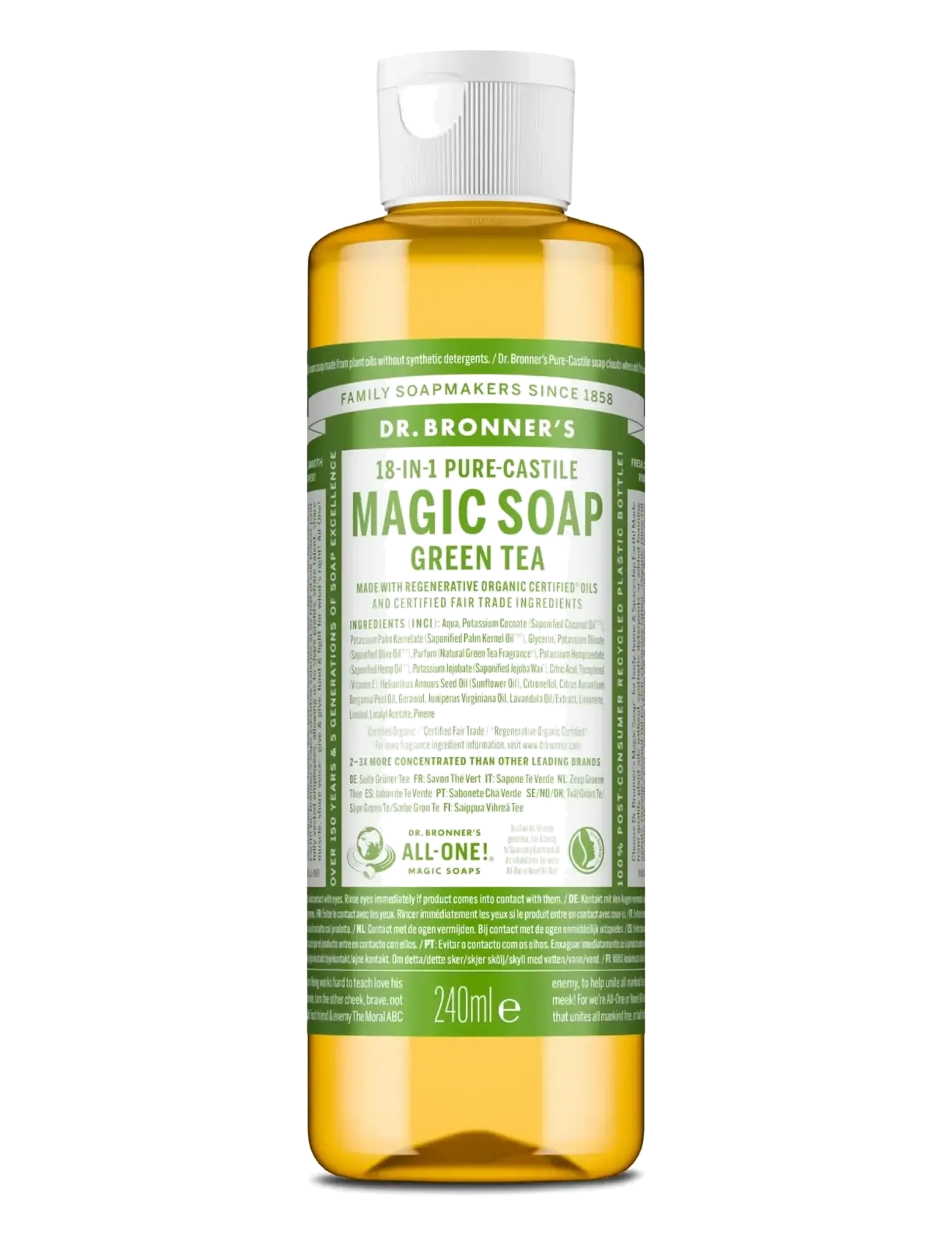 Dr. Bronner’s Green Tea Liquid Soap - Odos priežiūra - NO COLOUR / undefined