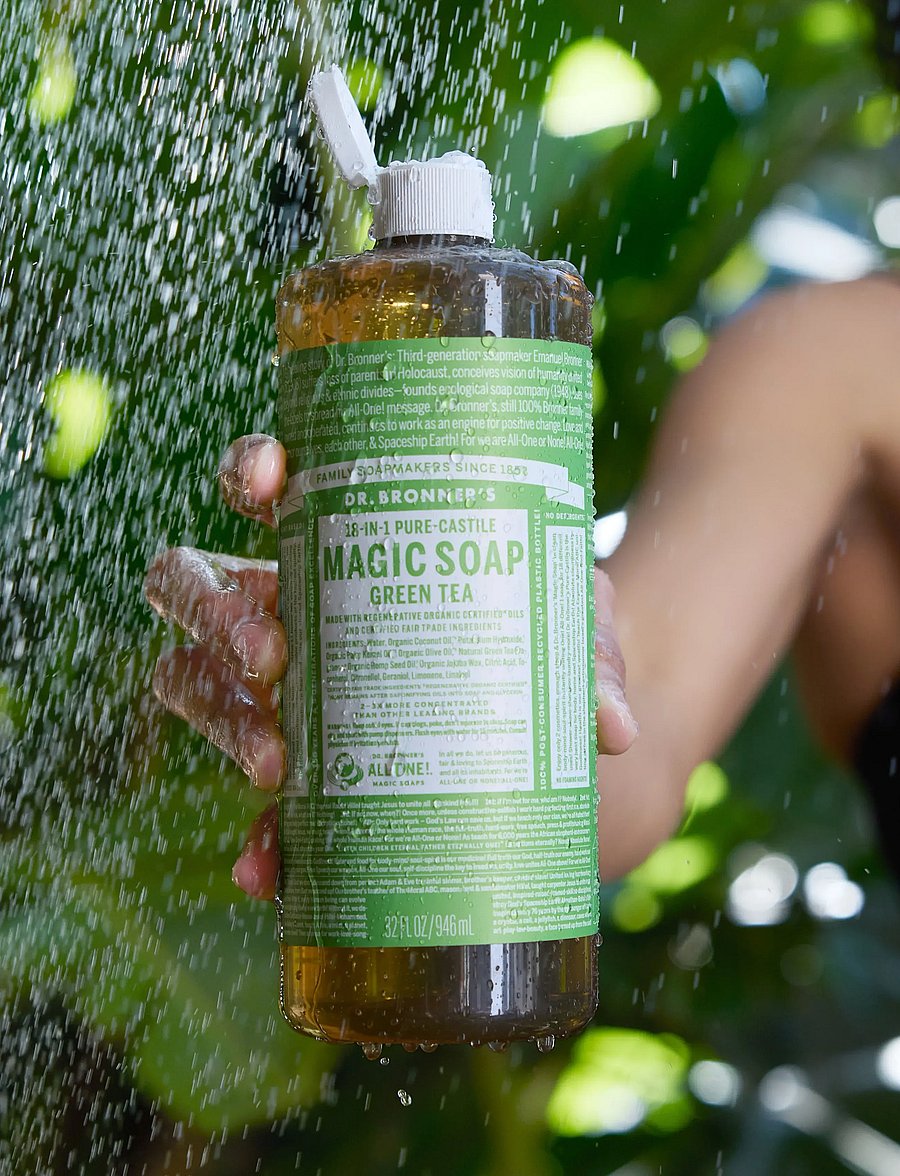 Dr. Bronner’s - Green Tea Liquid Soap - shower gel & bruseolier - no colour - 2