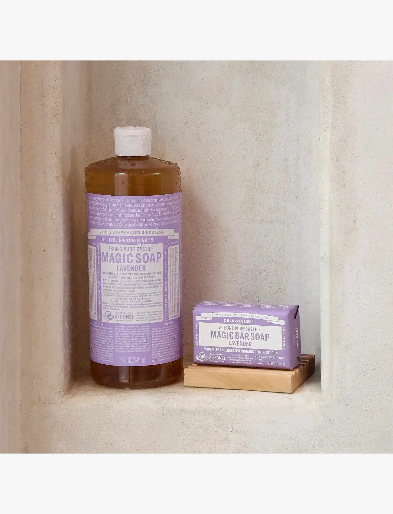 Dr. Bronner’s - Lavender - sturtugel og olíur - clear - 2