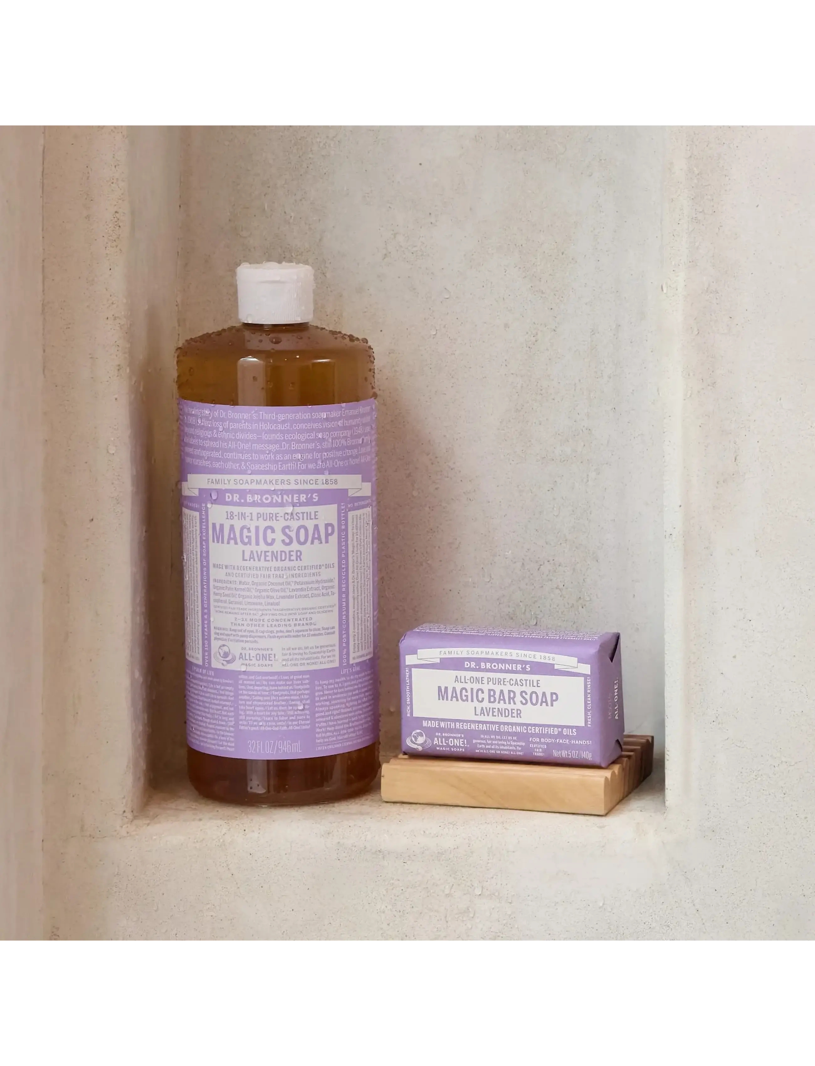 Dr. Bronner’s - Lavender - duschgel & duscholjor  - clear - 2