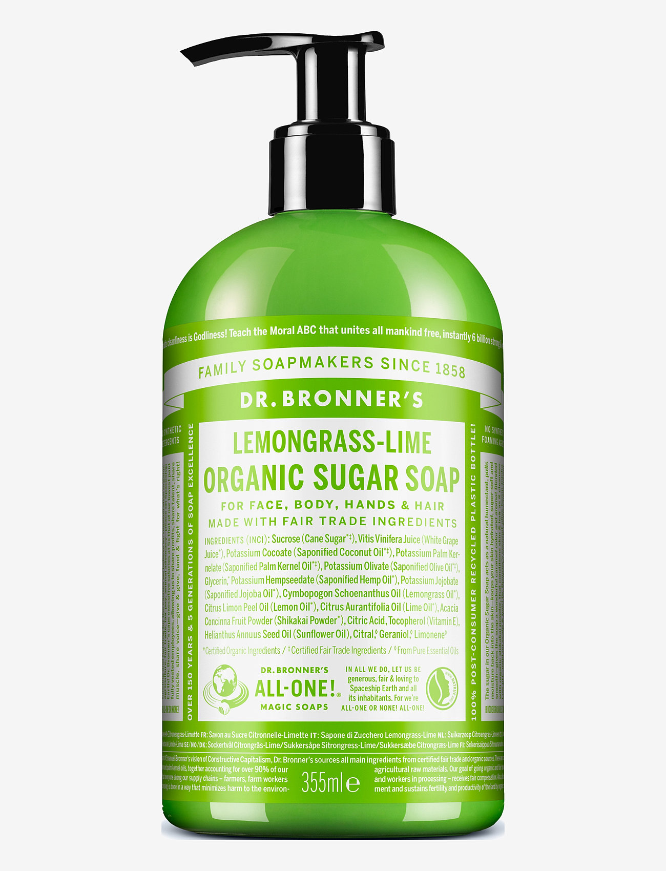 Dr. Bronner’s - Lemongrass-Lime - flydende sæber - no colour - 0