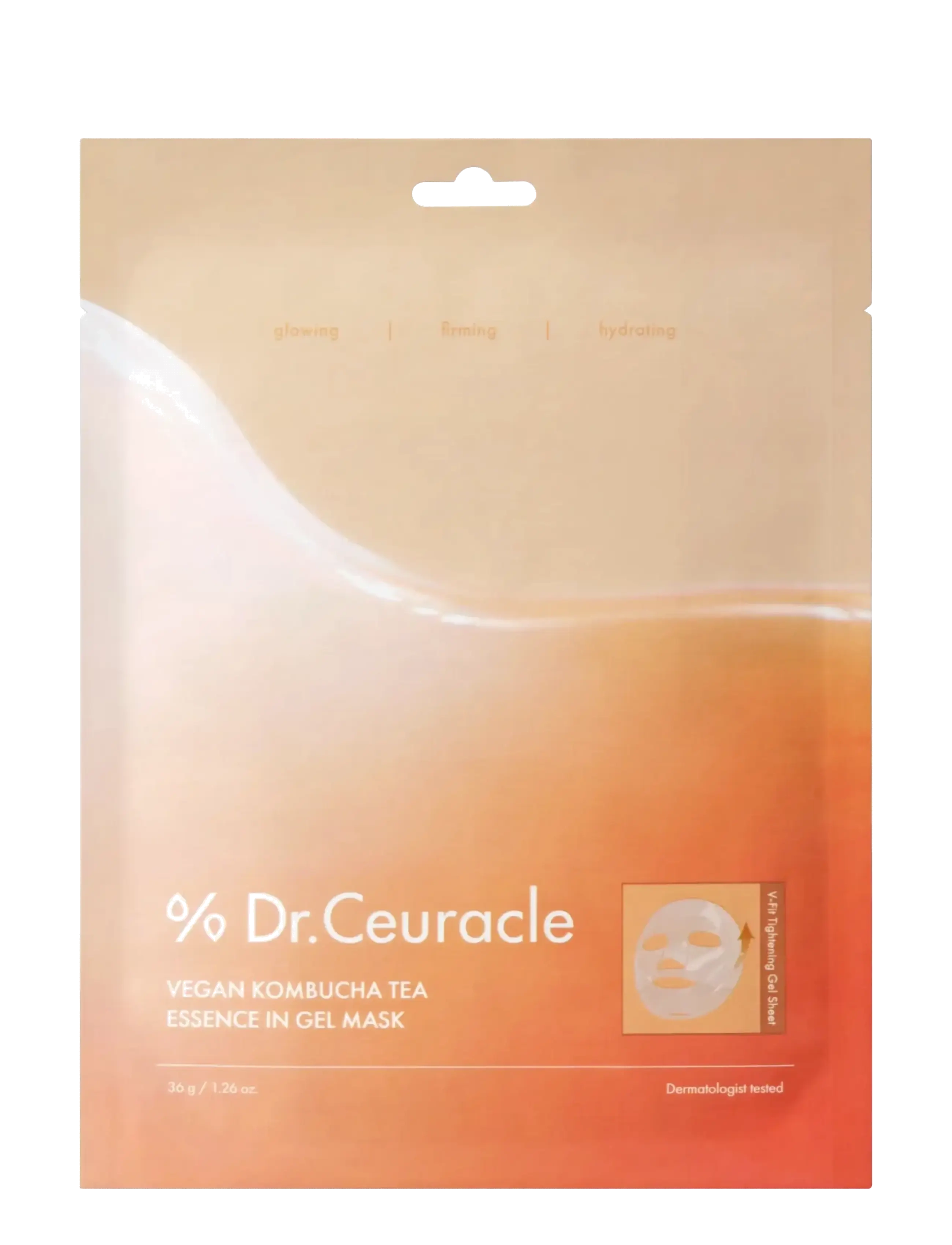 Dr. Ceuracle Dr.ceuracle Vegan Kombucha Tea Essence In Gel Mask, Sheetmaske, Nude, Str: 36 G