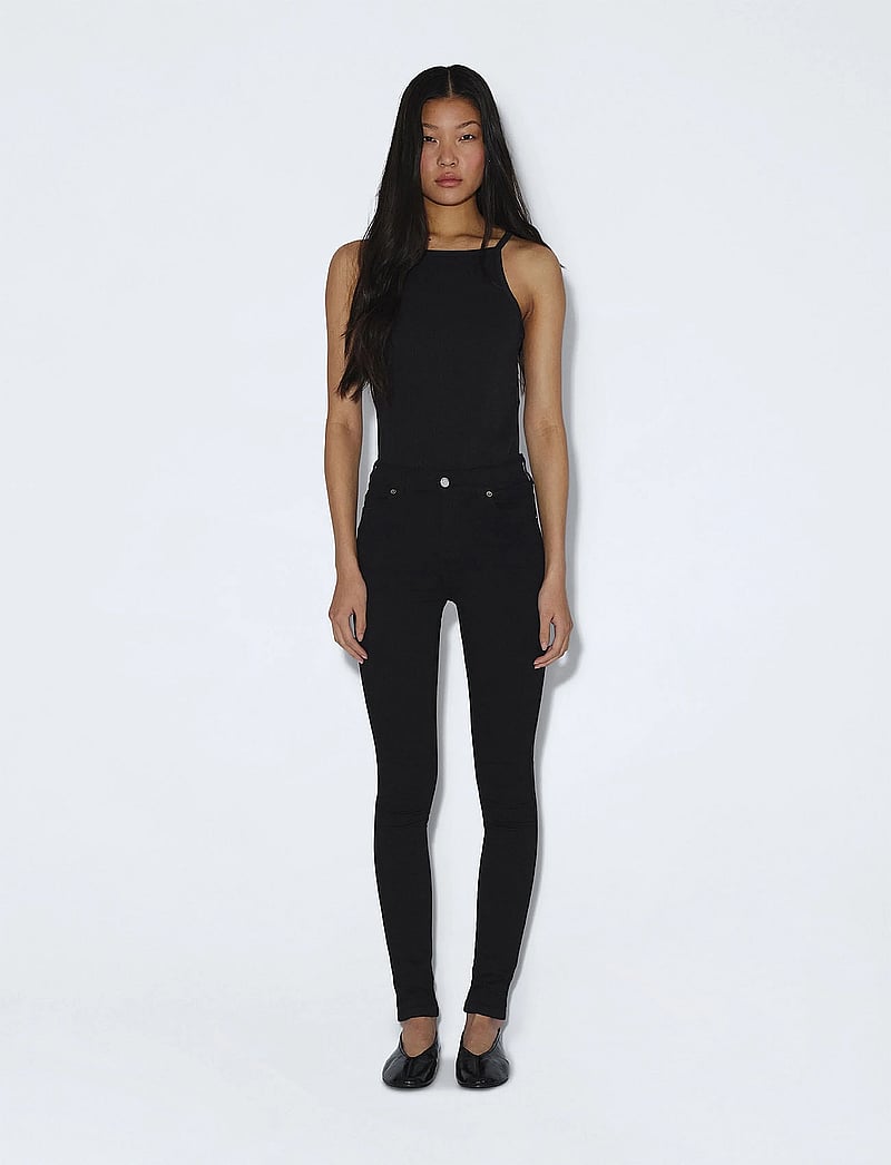 Dr Denim - Lexy Mid Skinny - kitsad teksad - black - 0